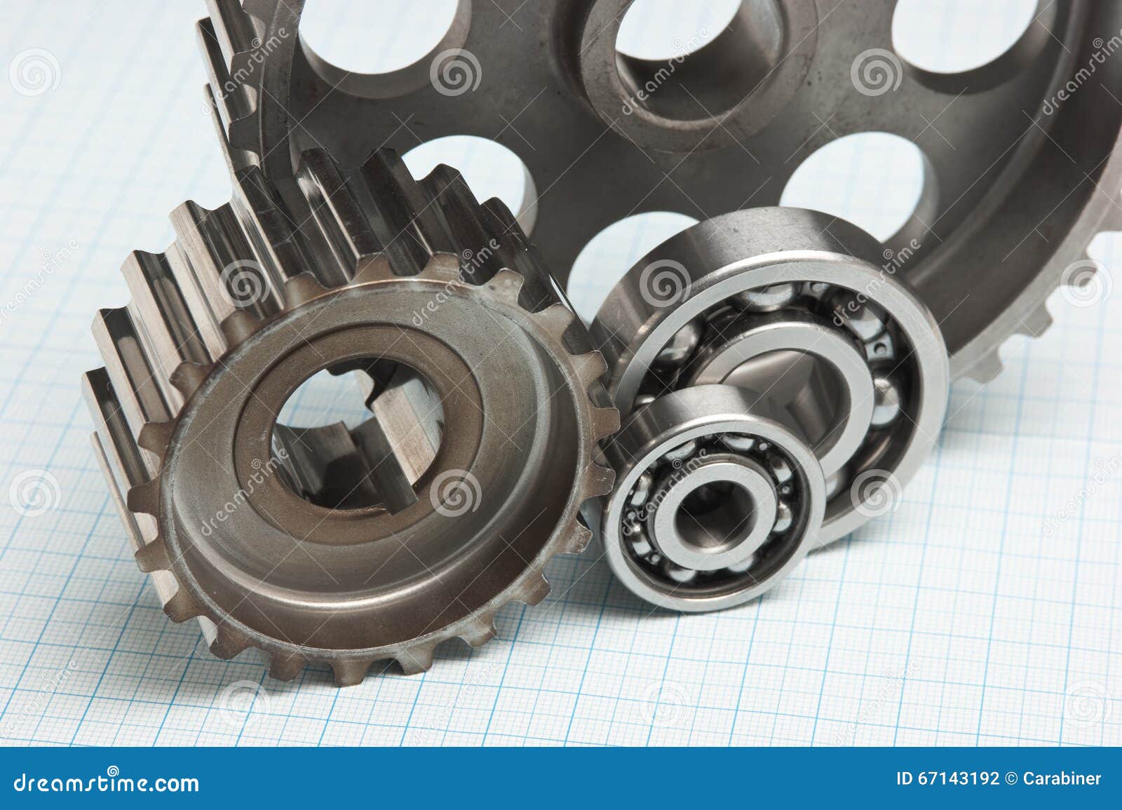 Gears and bearings stock photo. Image of engineering 67143192