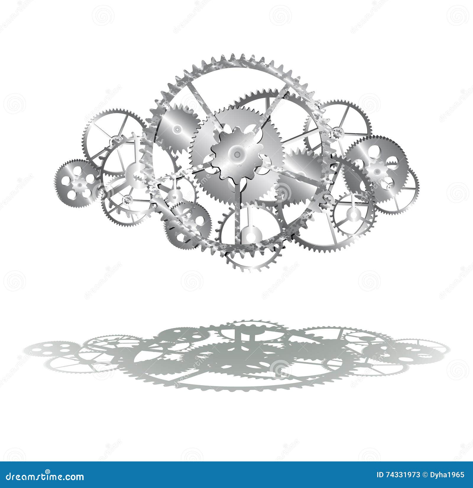 Gears clock 01 stock vector. Illustration of dial, period - 74331973