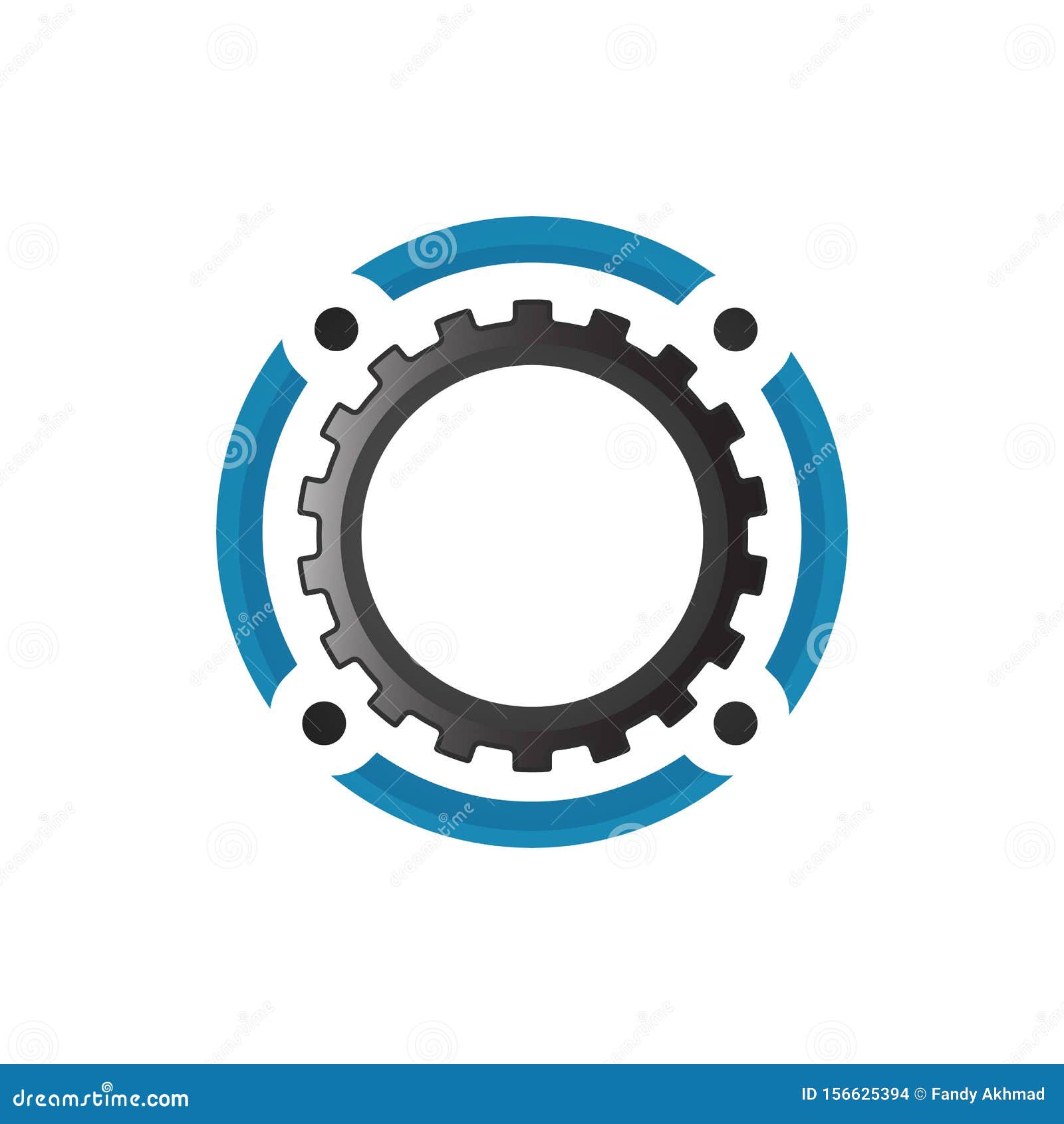 Gears and Cogs Vector Logo Design Icon Illustration Stock Vector