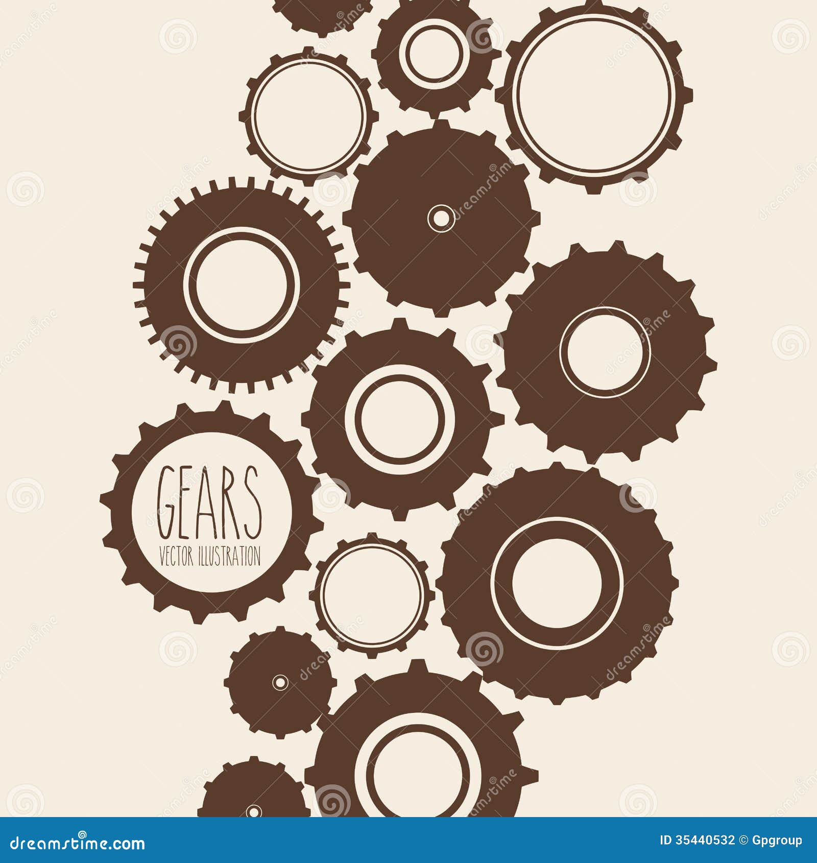 Gears design stock vector. Illustration of object, engineering - 35440532