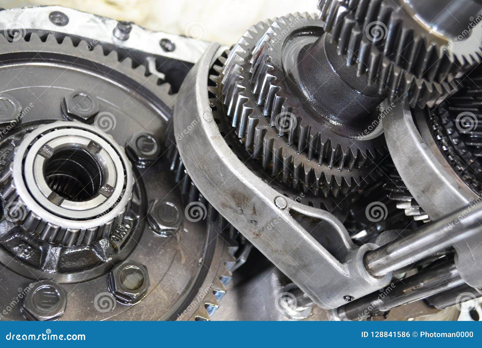 Gears from gearbox stock photo. Image of gears, rotate 128841586