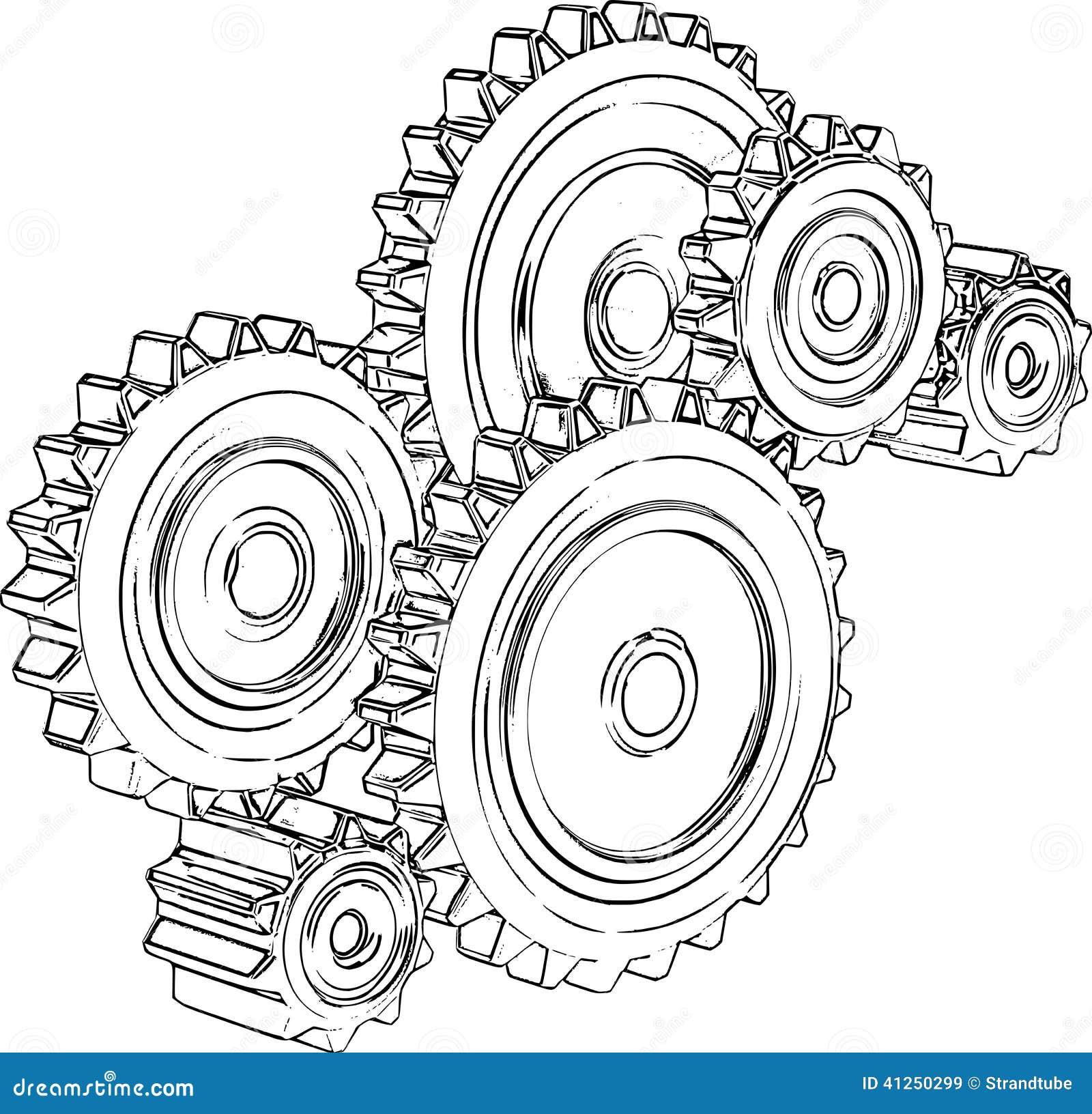 Gears stock illustration. Illustration of industrial 41250299