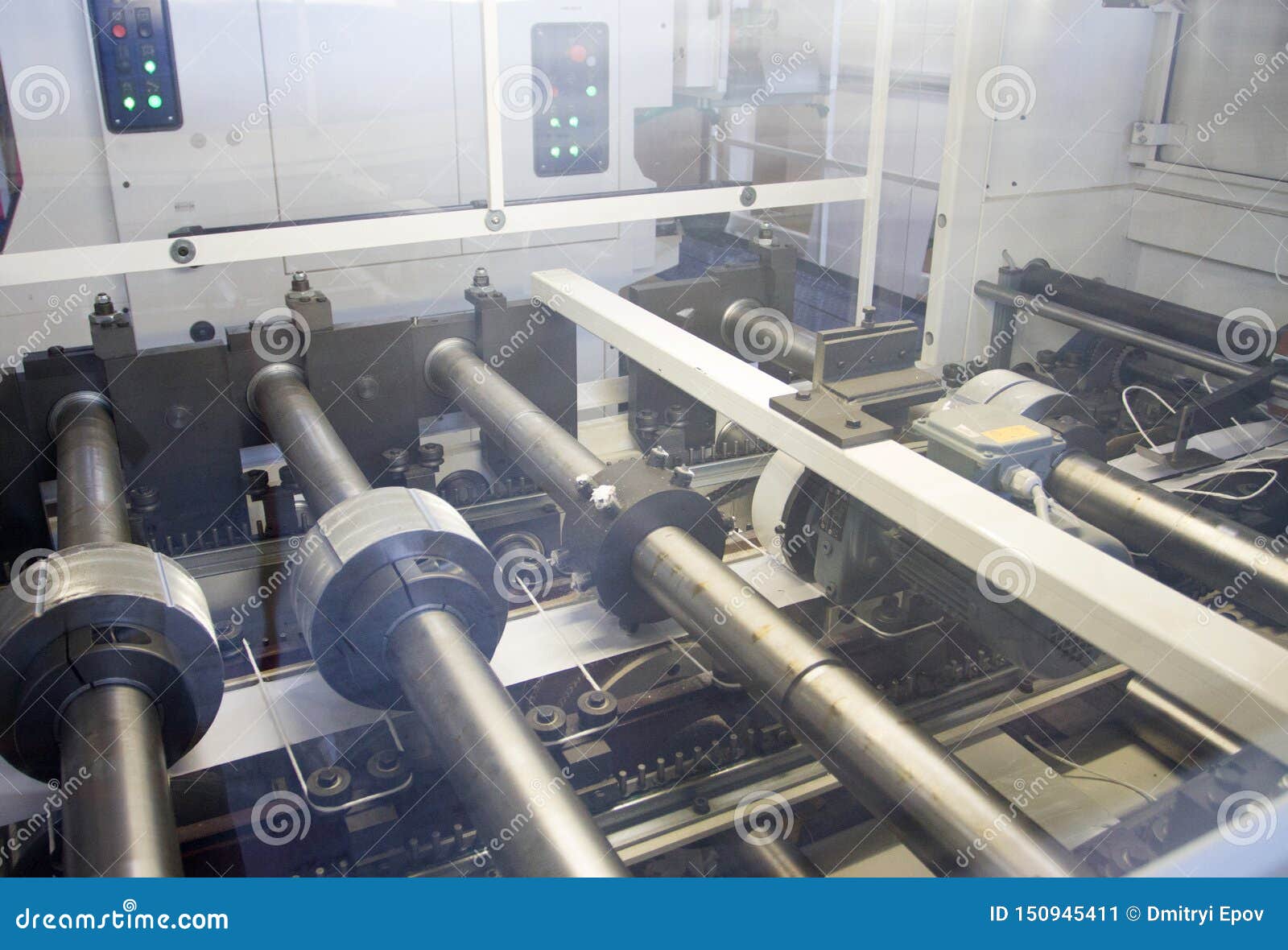 Automated Production Gears in the Machine at the Factory Stock Image