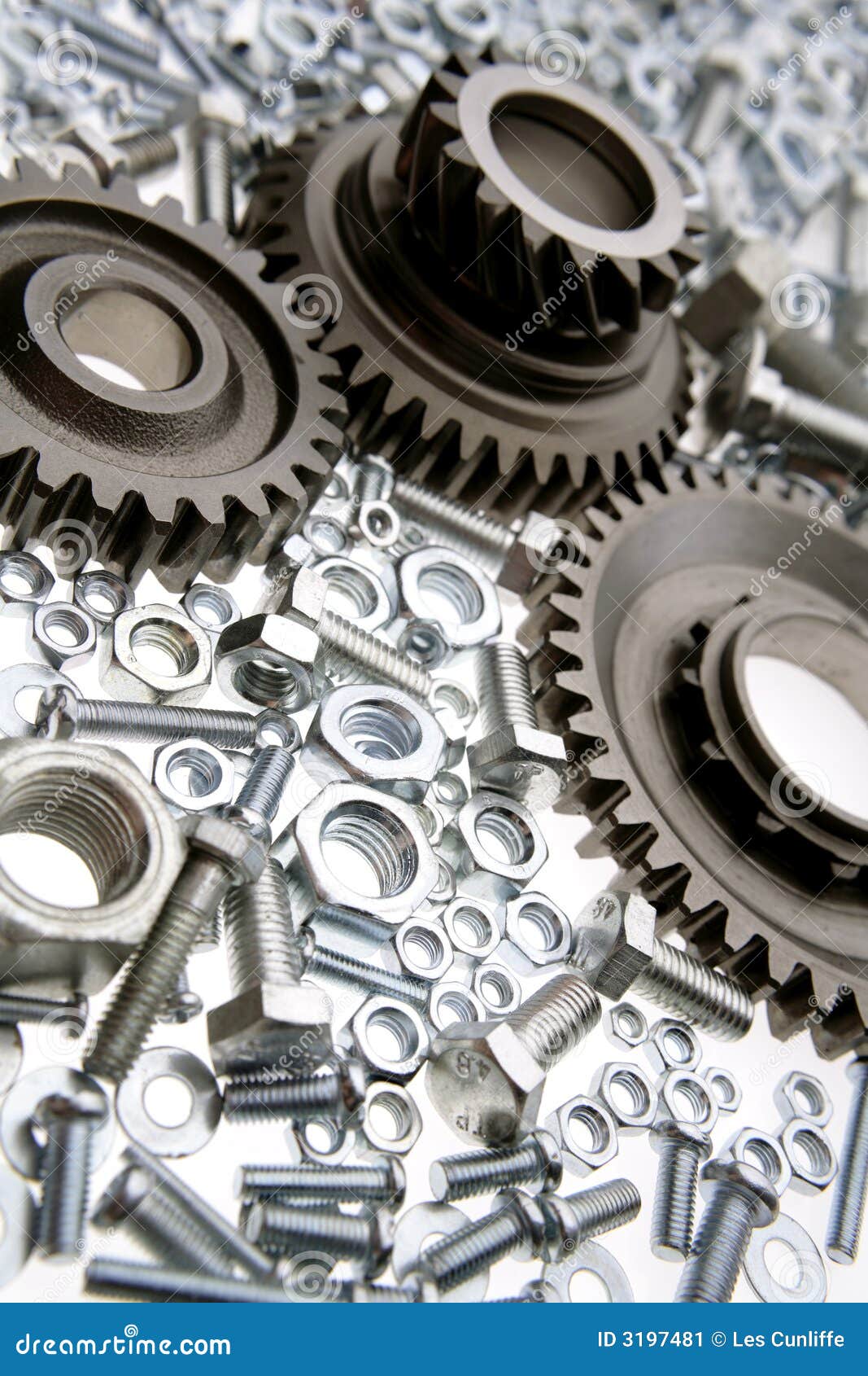 Gears nuts & bolts stock image. Image of bolts, industry 3197481