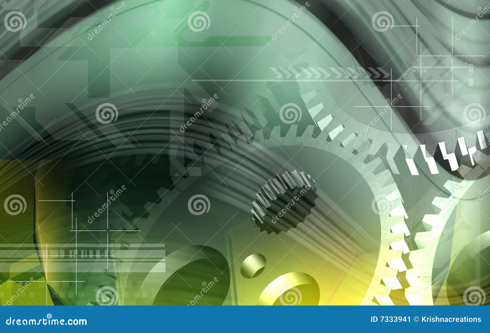 Gears rotating stock illustration. Illustration of mechanism 7333941
