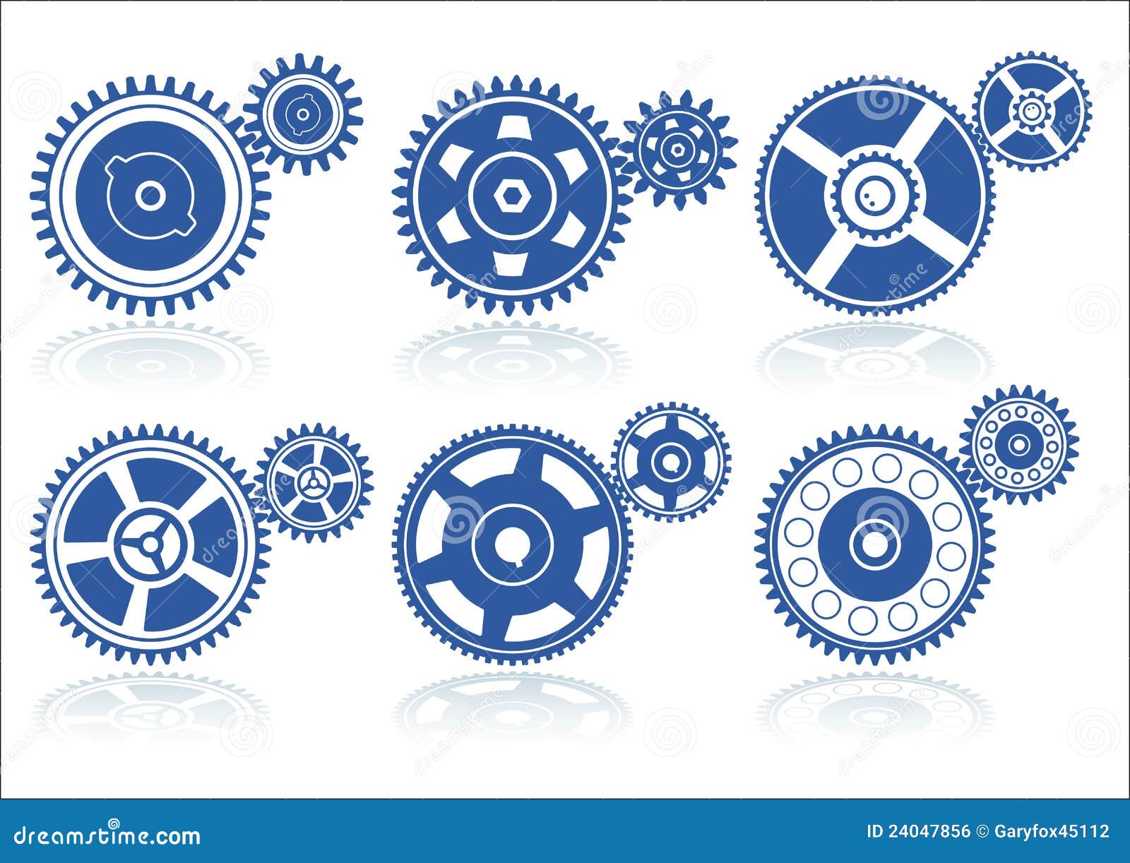 Set Of Gears For Unity Meaning Focus On Fronts Gear Of Pic On Isolated  Background Stock Photo, Picture and Royalty Free Image. Image 54600286.