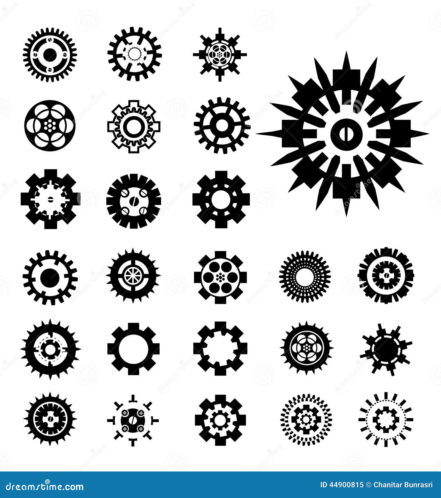 Set Of Gears For Unity Meaning Focus On Fronts Gear Of Pic On Isolated  Background Stock Photo, Picture and Royalty Free Image. Image 54600286.