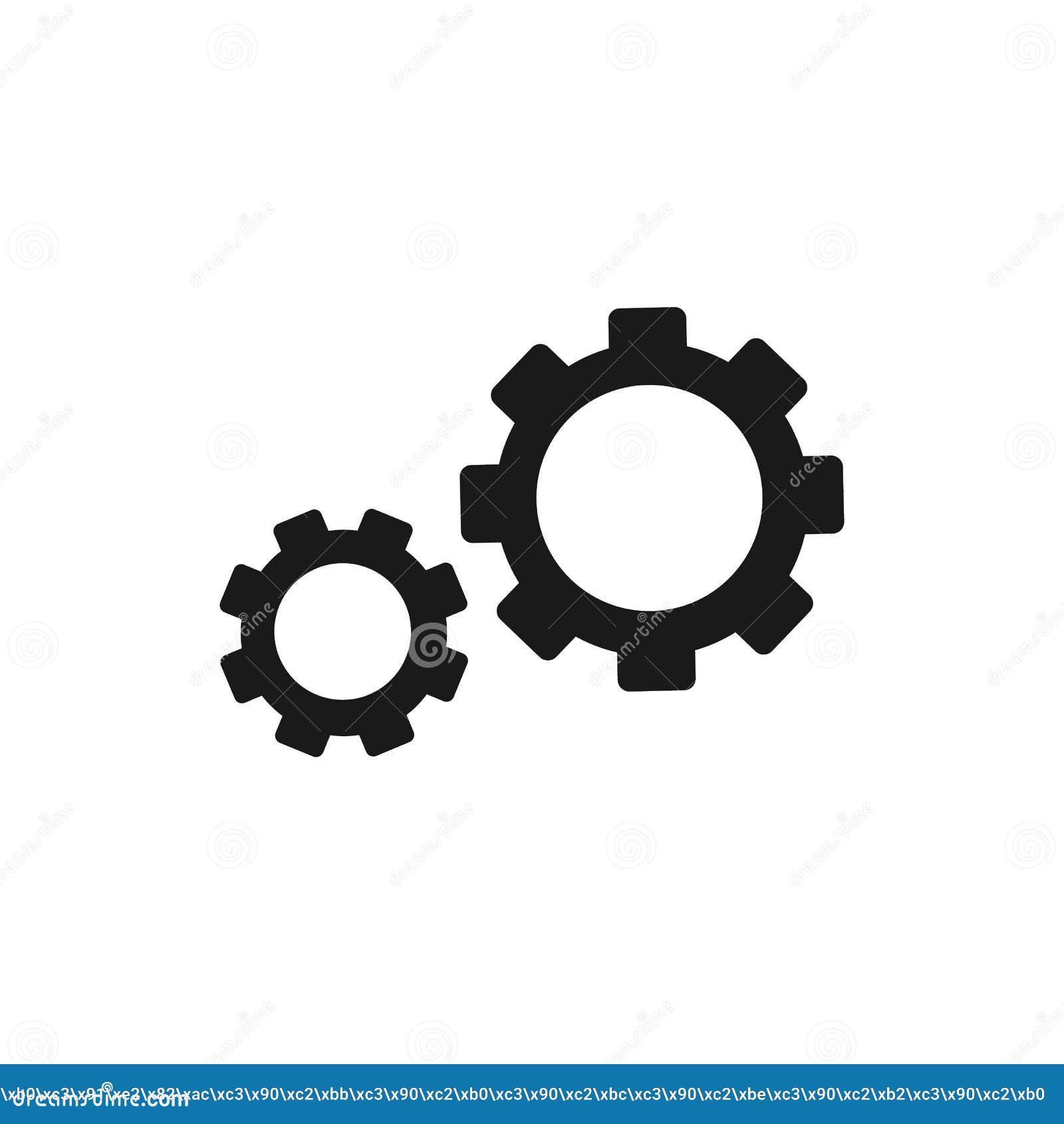 gears  icon issolated on a white backgraund