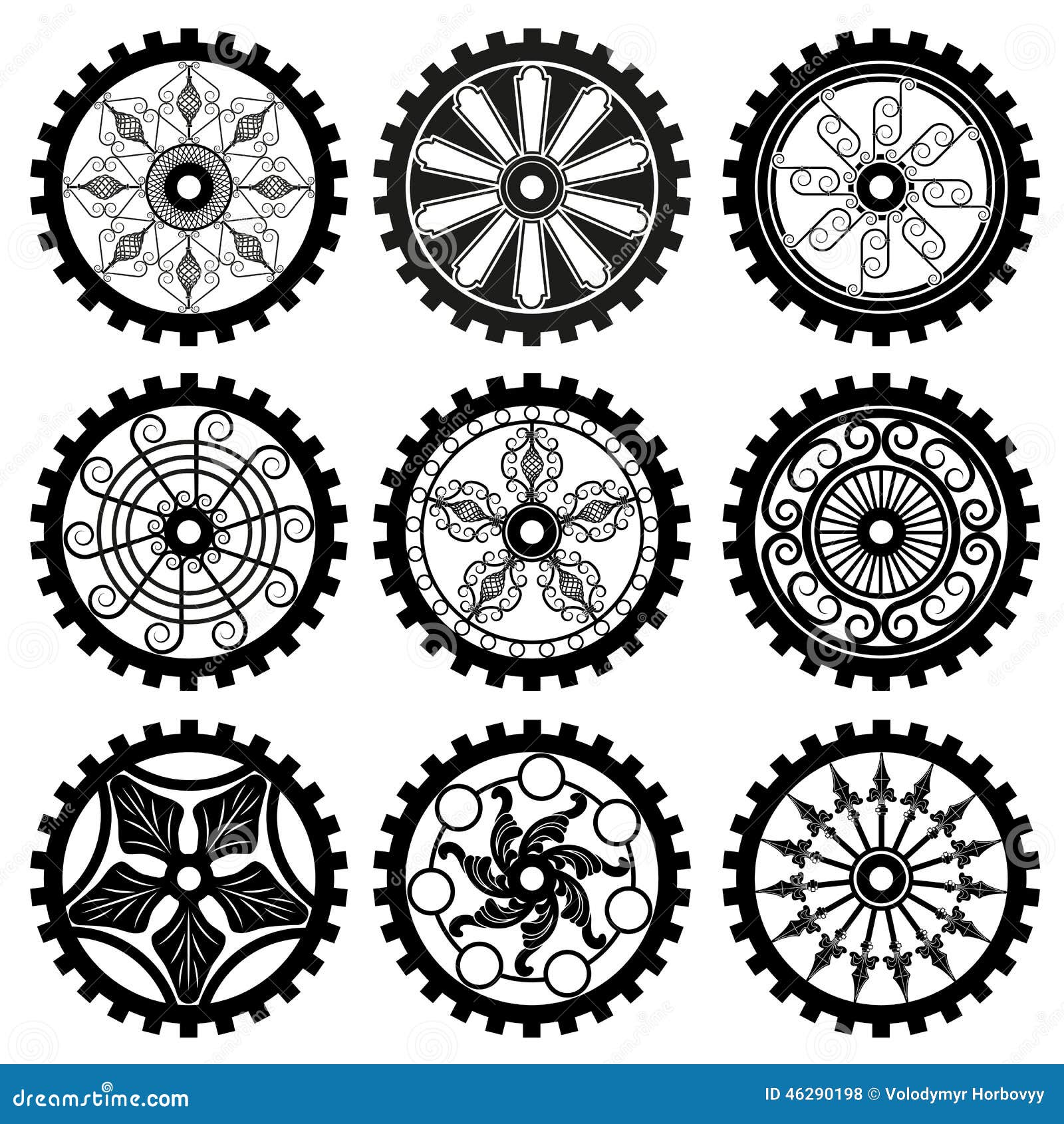 Set Of Gears For Unity Meaning Focus On Fronts Gear Of Pic On Isolated  Background Stock Photo, Picture and Royalty Free Image. Image 54600286.