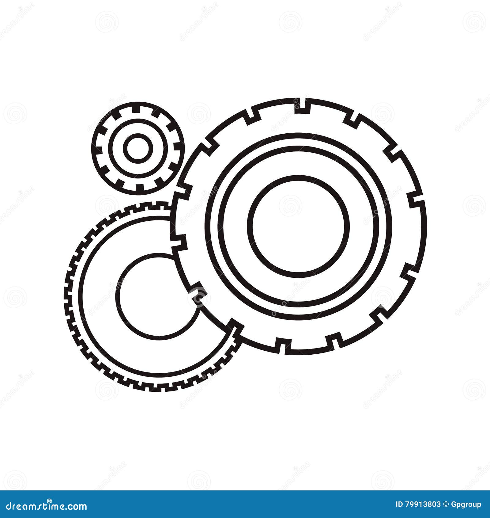 Gears wheels design stock vector. Illustration of industrial 79913803