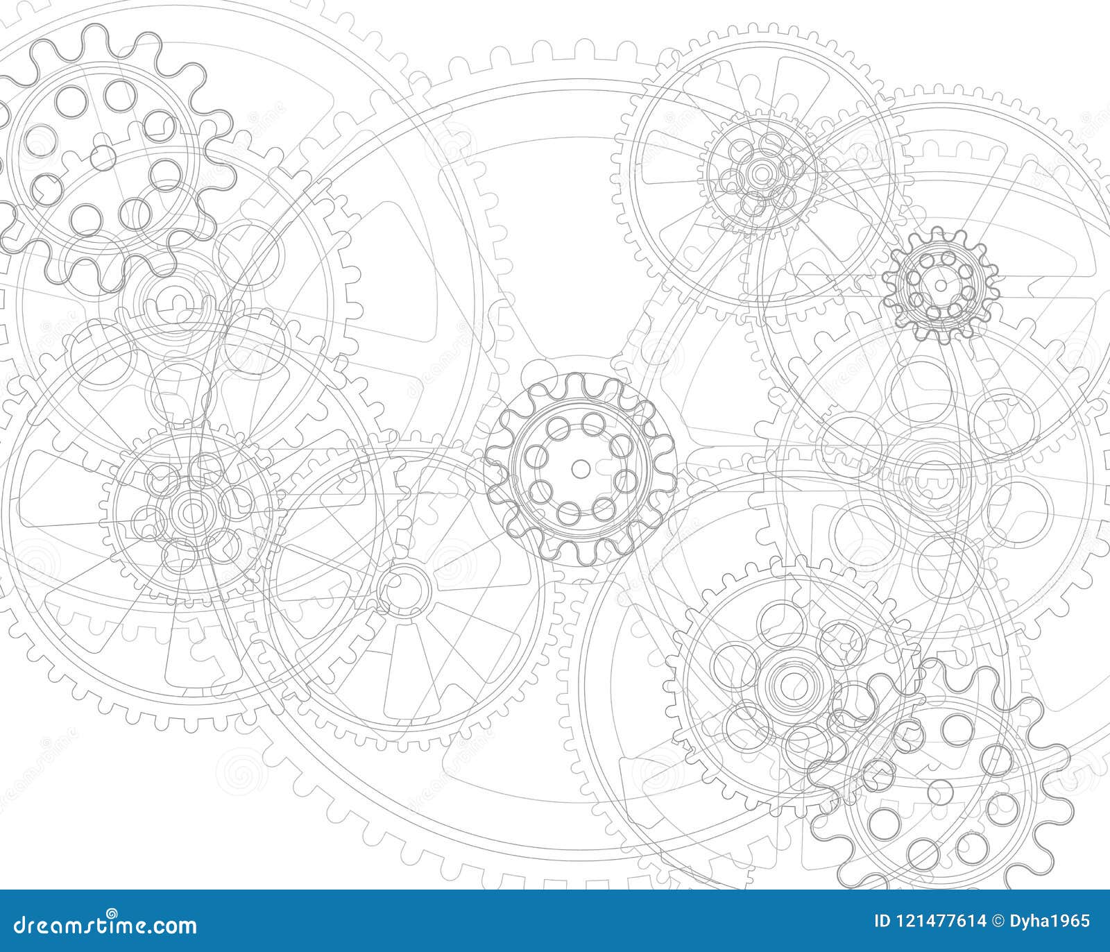 Gears white gray02 stock vector. Illustration of mechanism - 121477614