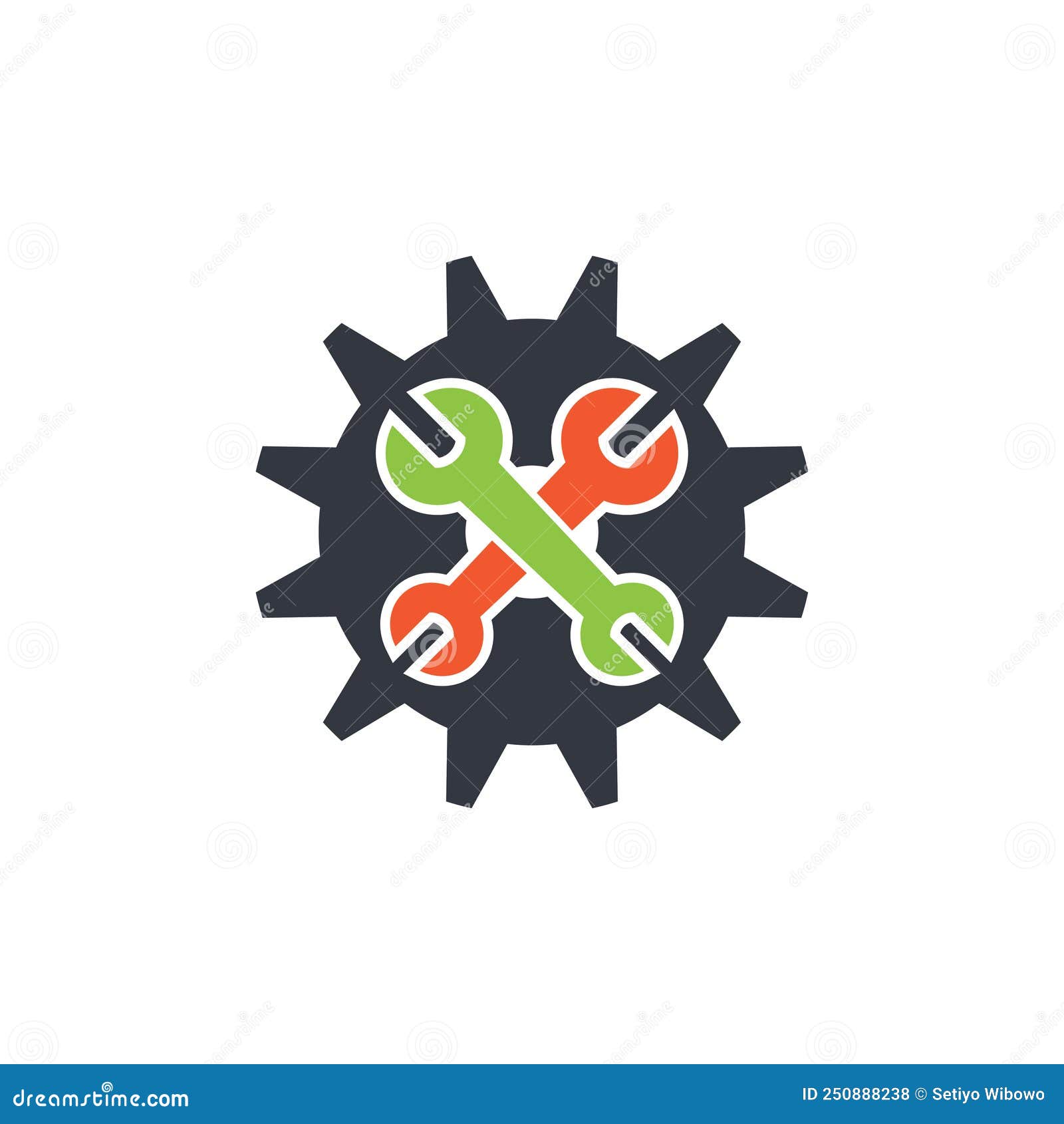 Gearwrench Vector Icon Background Template Stock Vector Illustration of gear, engine 250888238
