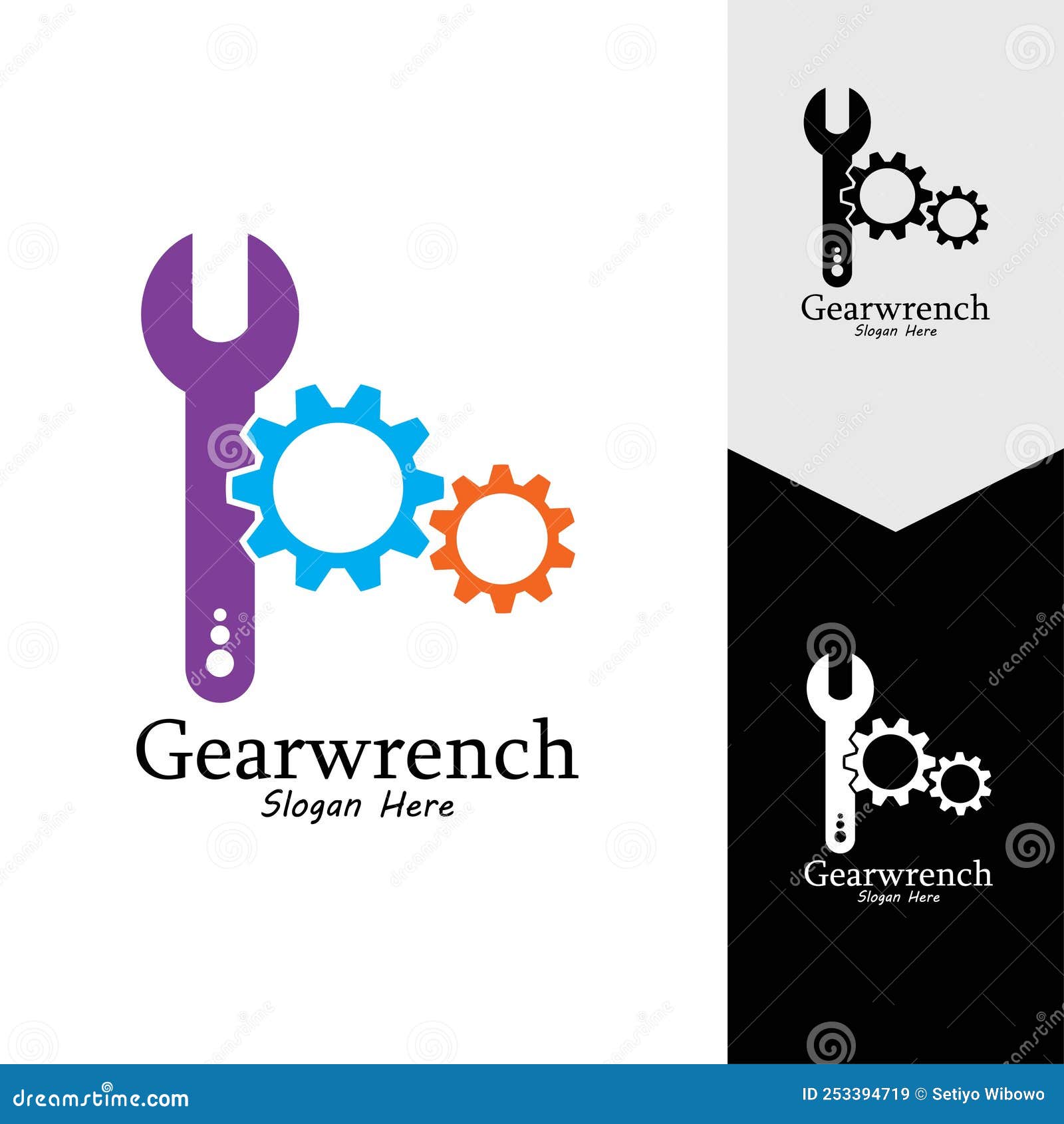 Gearwrench Vector Icon Background Template Stock Vector Illustration of logo, maintenance