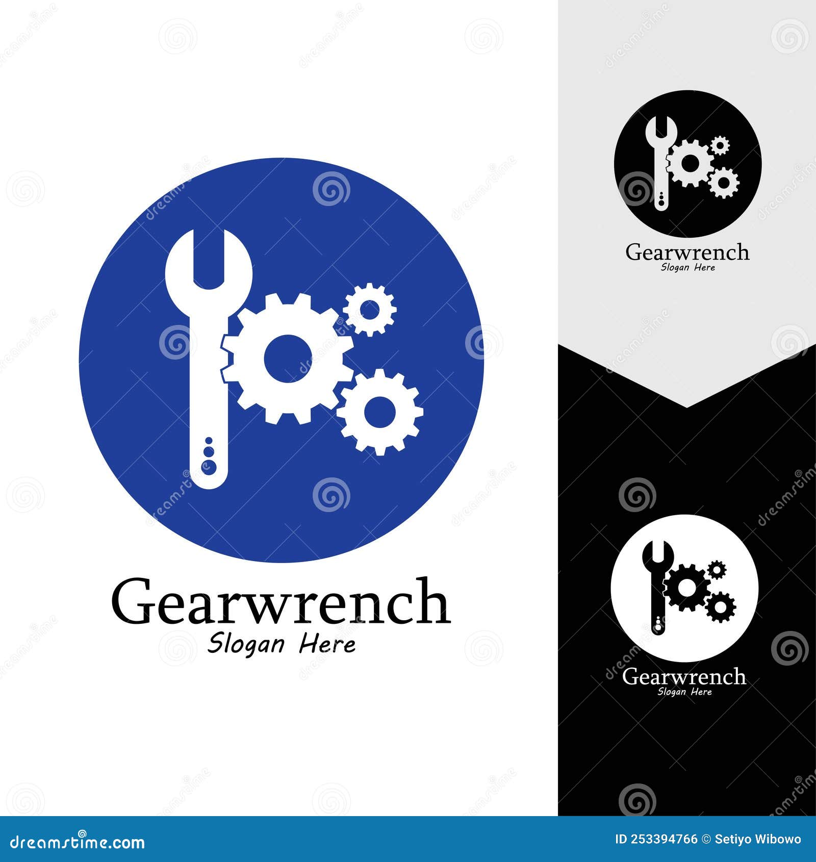 Gearwrench Vector Icon Background Template Stock Vector Illustration of concept