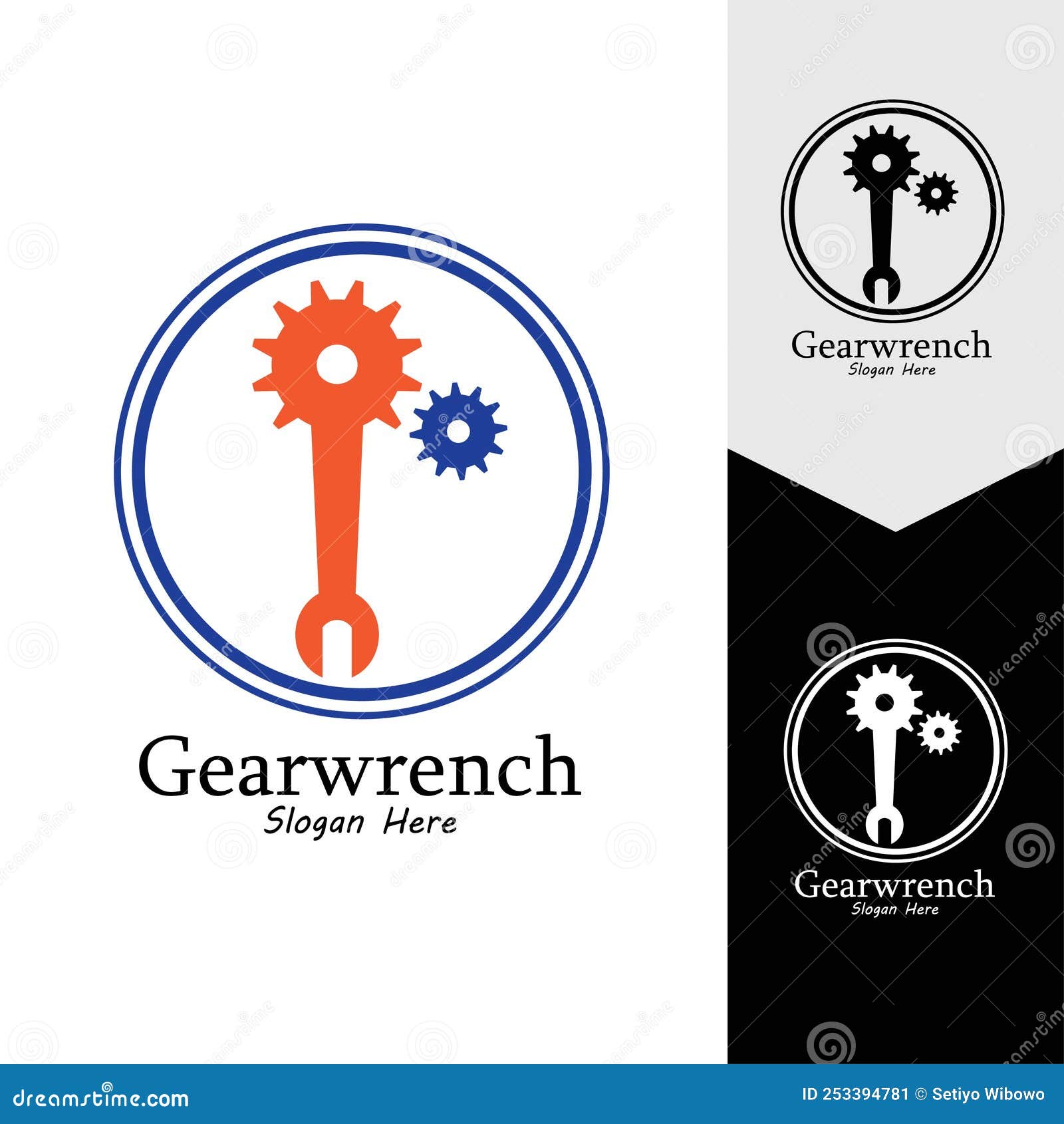 Gearwrench Vector Icon Background Template Stock Vector Illustration of graphic, industry