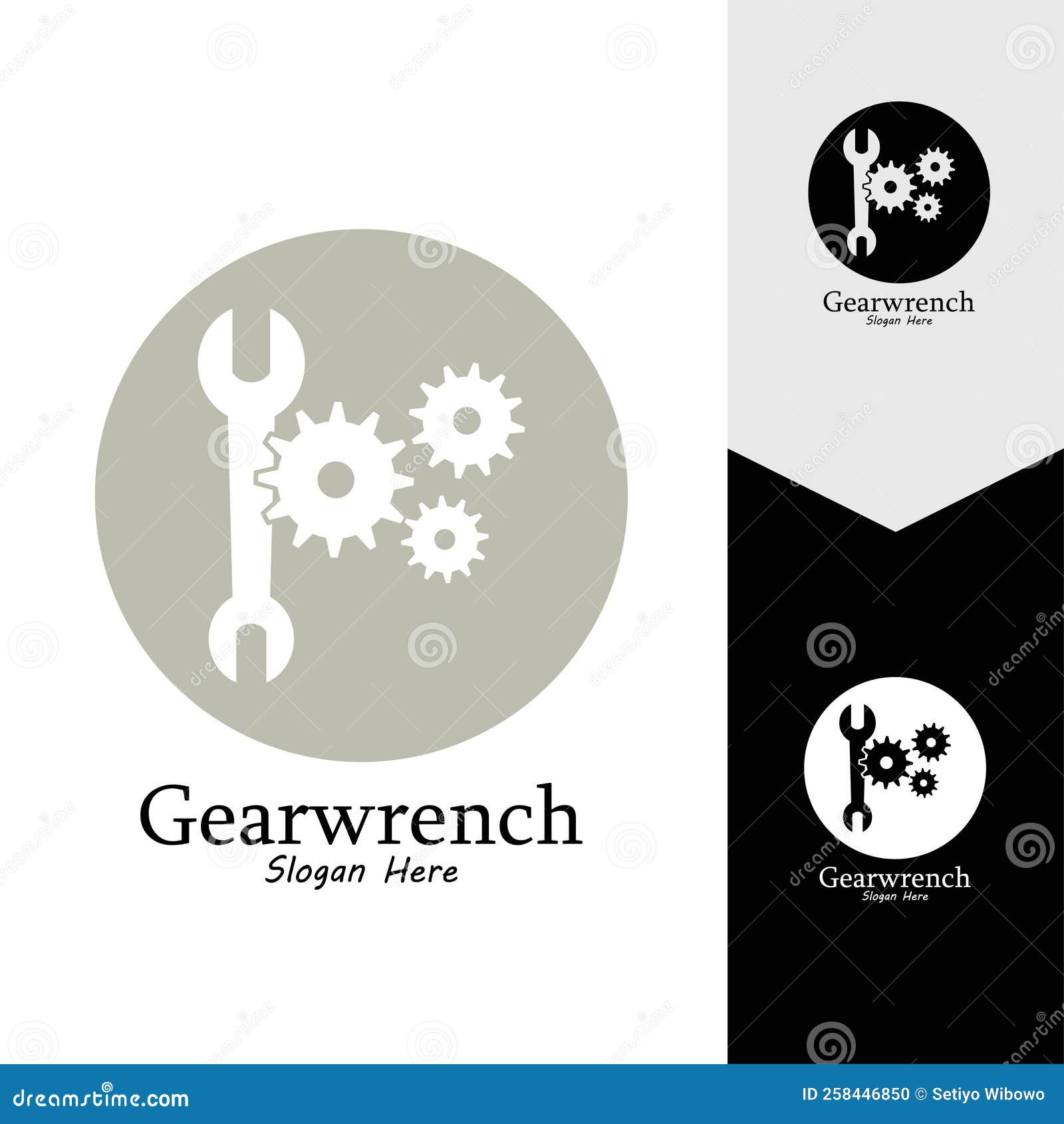 Gearwrench Vector Icon Background Template Stock Vector Illustration of graphic, template
