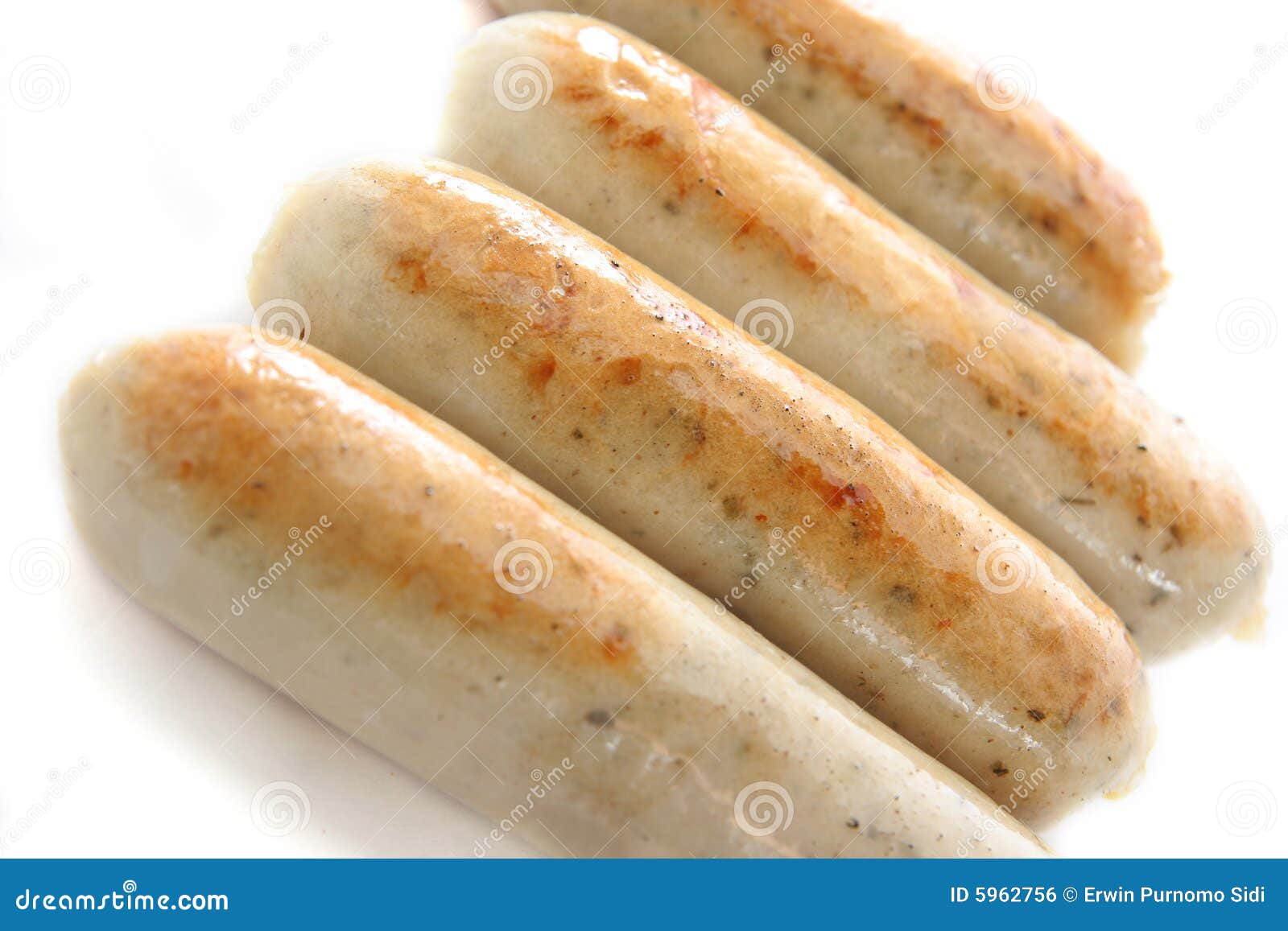 Gebraden Kippenworst Stock Foto Afbeelding Bestaande Uit Vlees 5962756