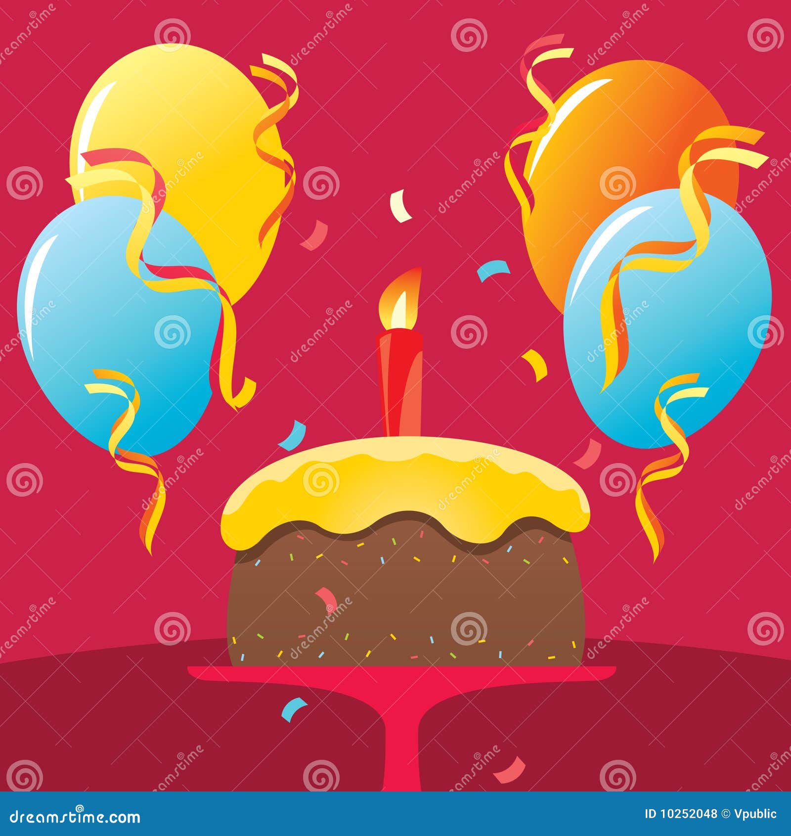 GeburtstagKuchen stock abbildung. Illustration von glücklich 10252048