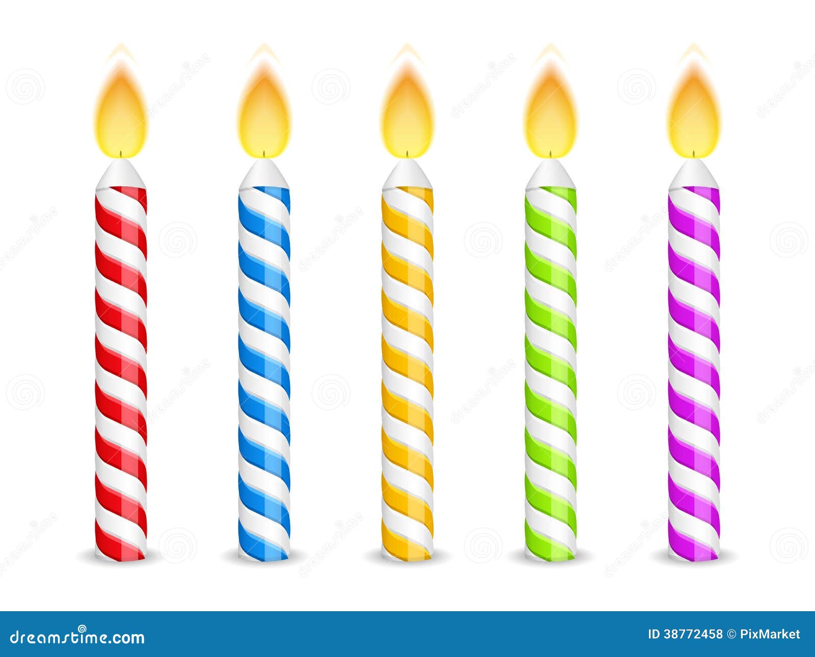 Geburtstags-Kerzen vektor abbildung. Illustration von purpurrot - 38772458