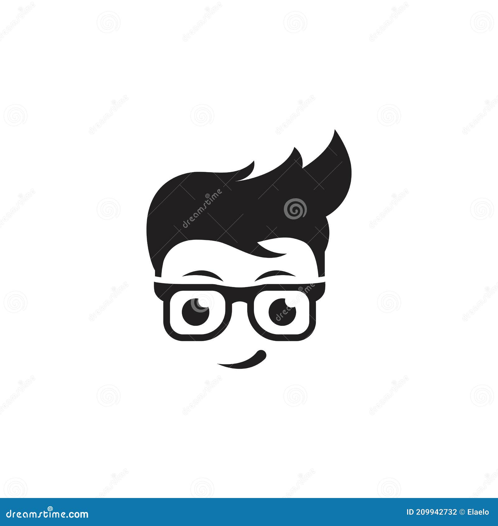 Geek Boy Vector Icon Design Stock Vector - Illustration of designer, face:  209942732