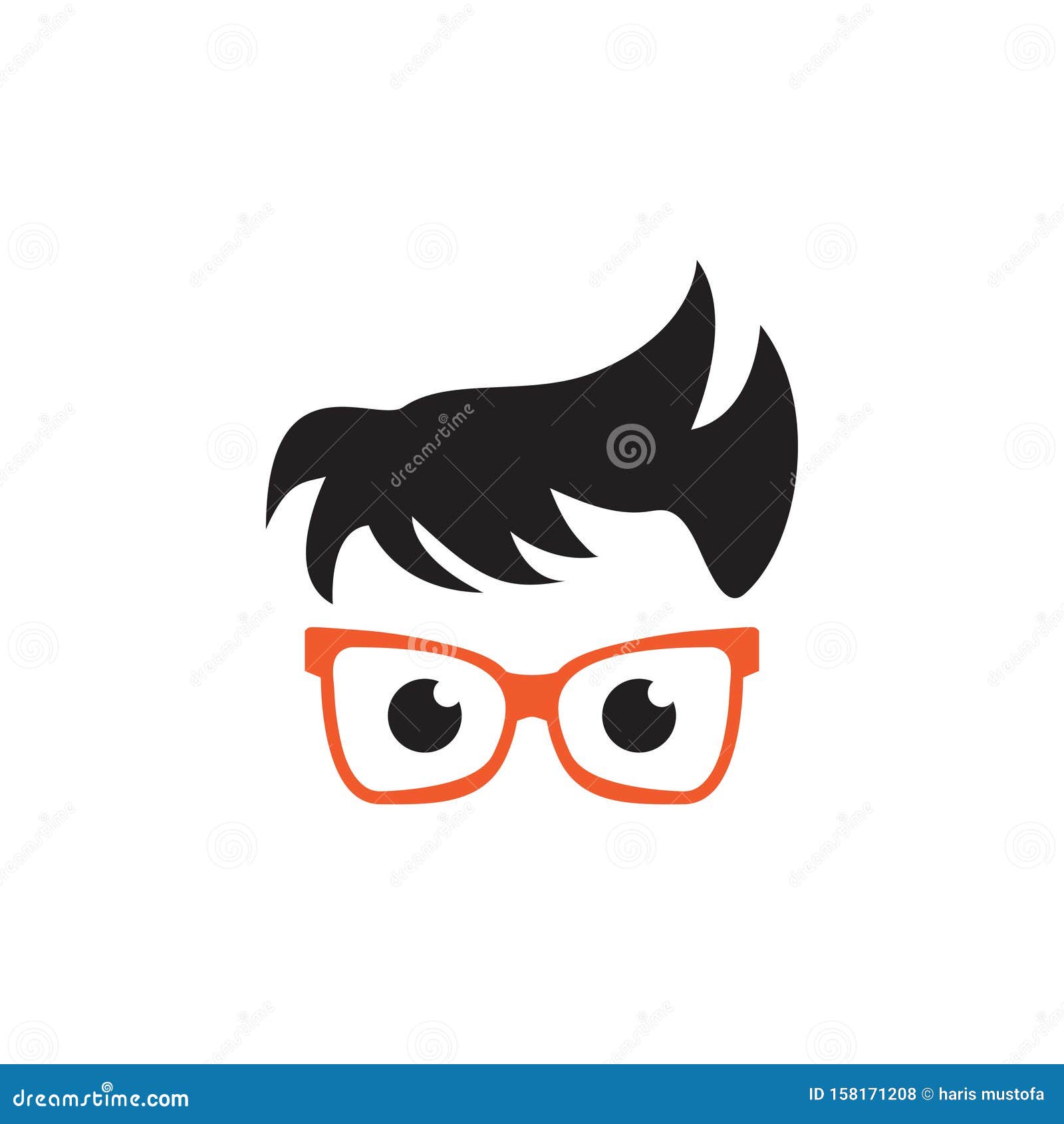 Download Geek Glasses Graphic Design Template Vector Isolated Stock ...