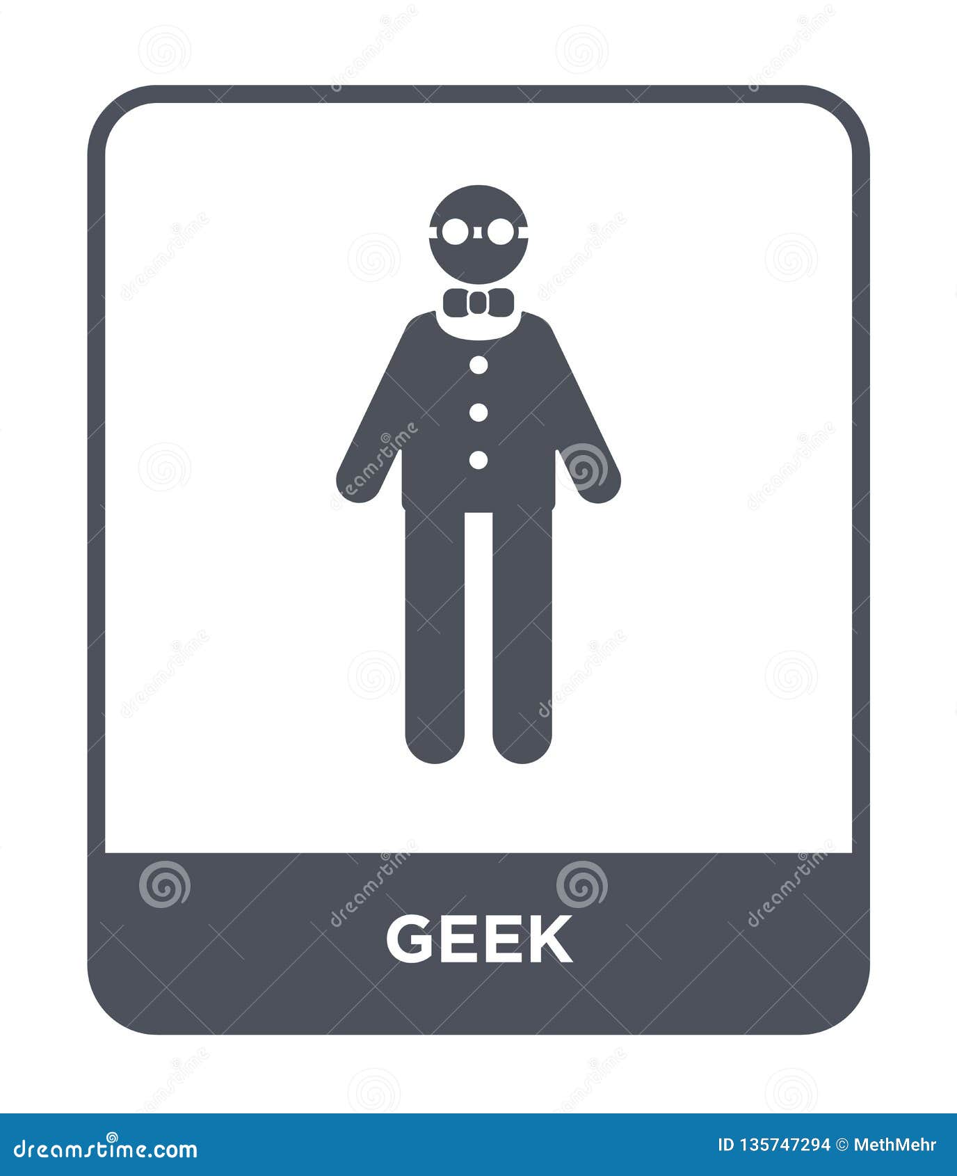 Download Geek Icon In Trendy Design Style. Geek Icon Isolated On White Background. Geek Vector Icon ...