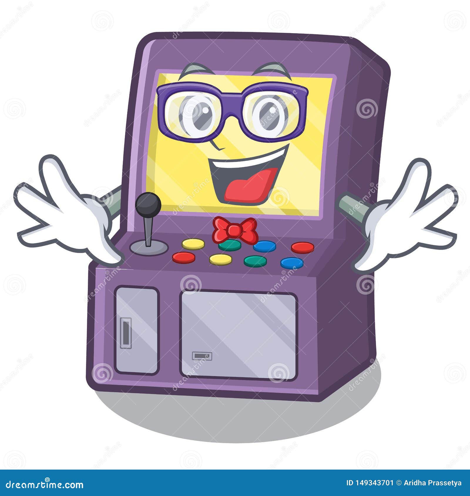 Geek Toy Arcade Machine in Cartoon Drawer Stock Vector - Illustration ...