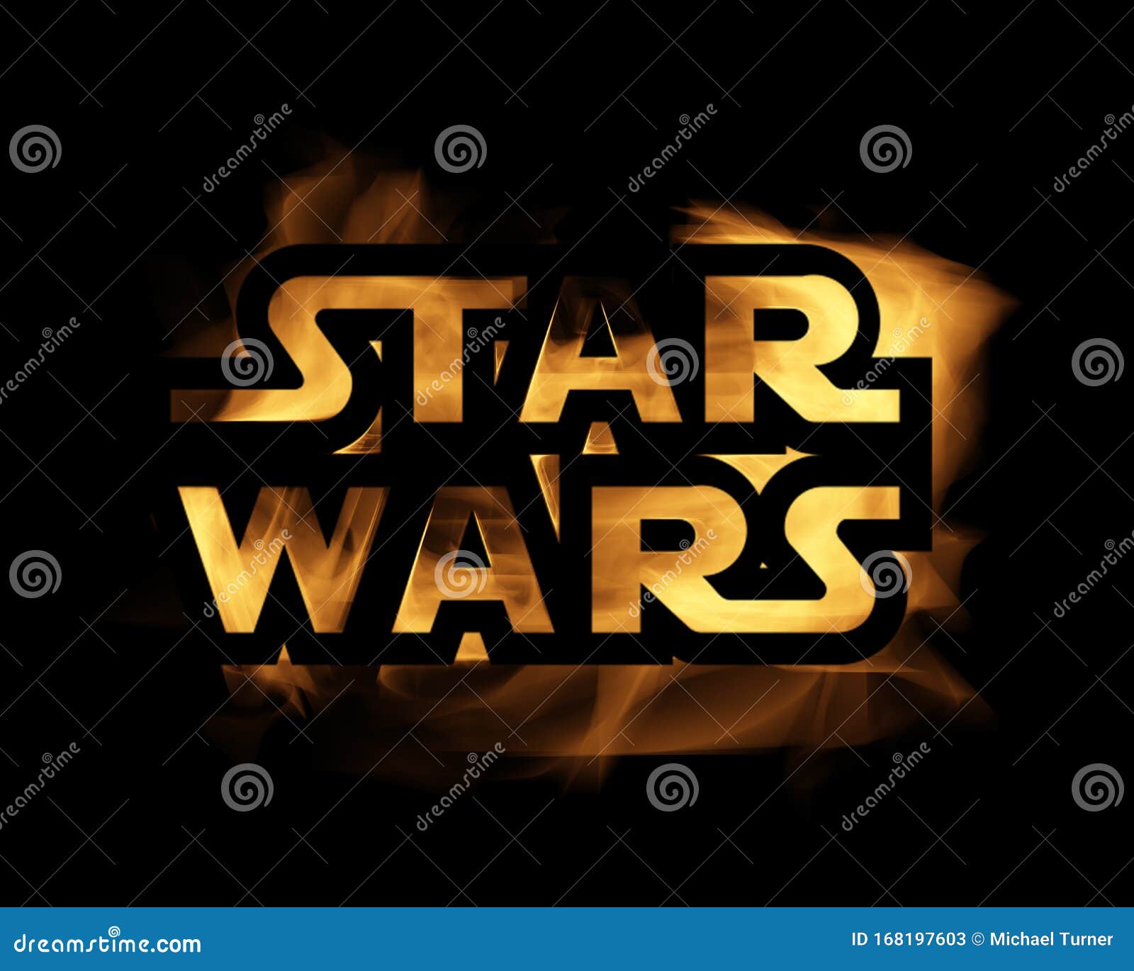 Geel Brandend Lampje Effect Op Het Logo Van Het Star Wars-Pictogram Tegen  Zwarte Achtergrond Redactionele Stock Foto - Illustration Of Grafisch,  Uitbarsting: 168197603