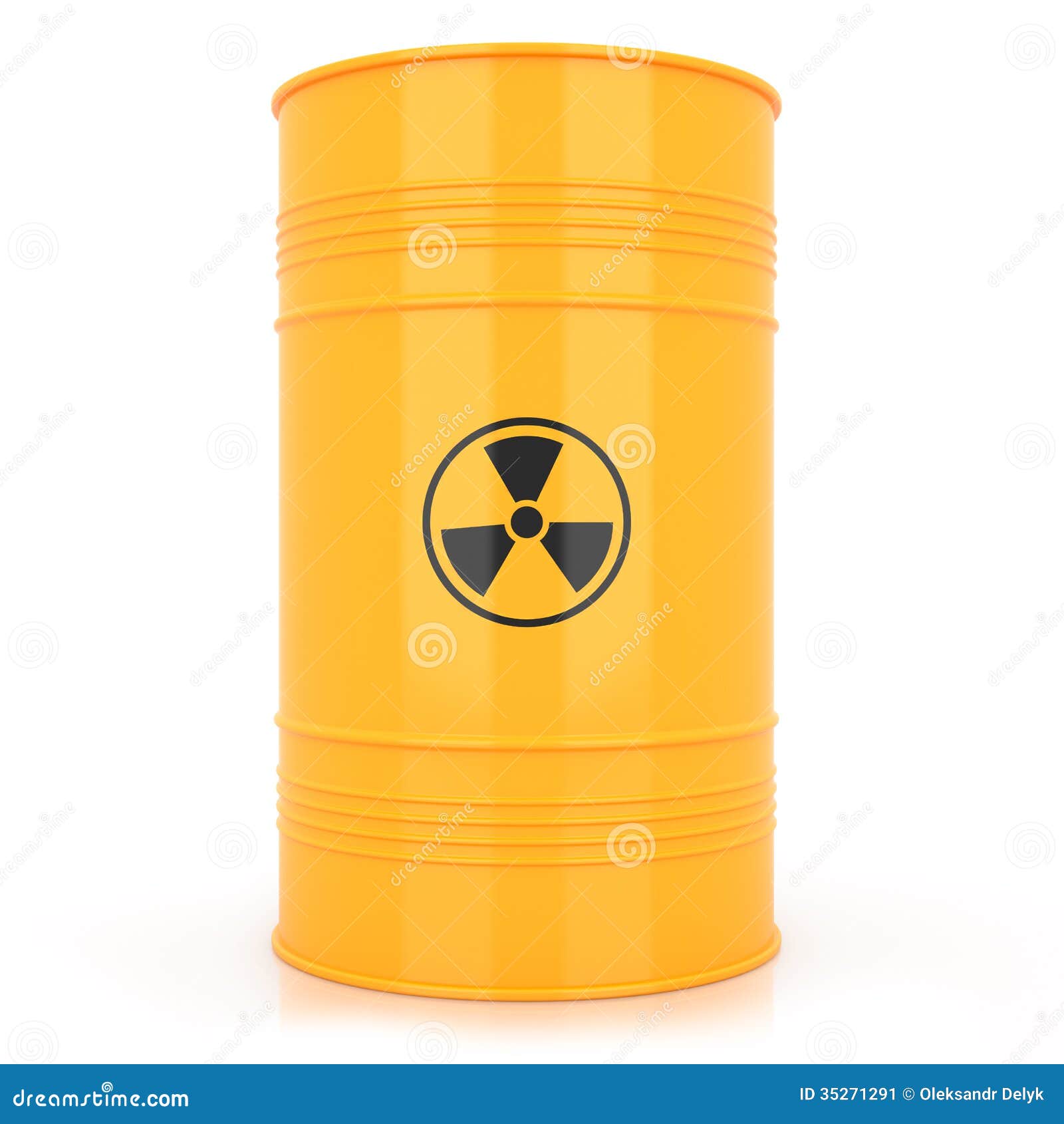 Geel Vat Met Radioactief Afval Stock Illustratie - Illustration of gevaar,  benzine: 35271291