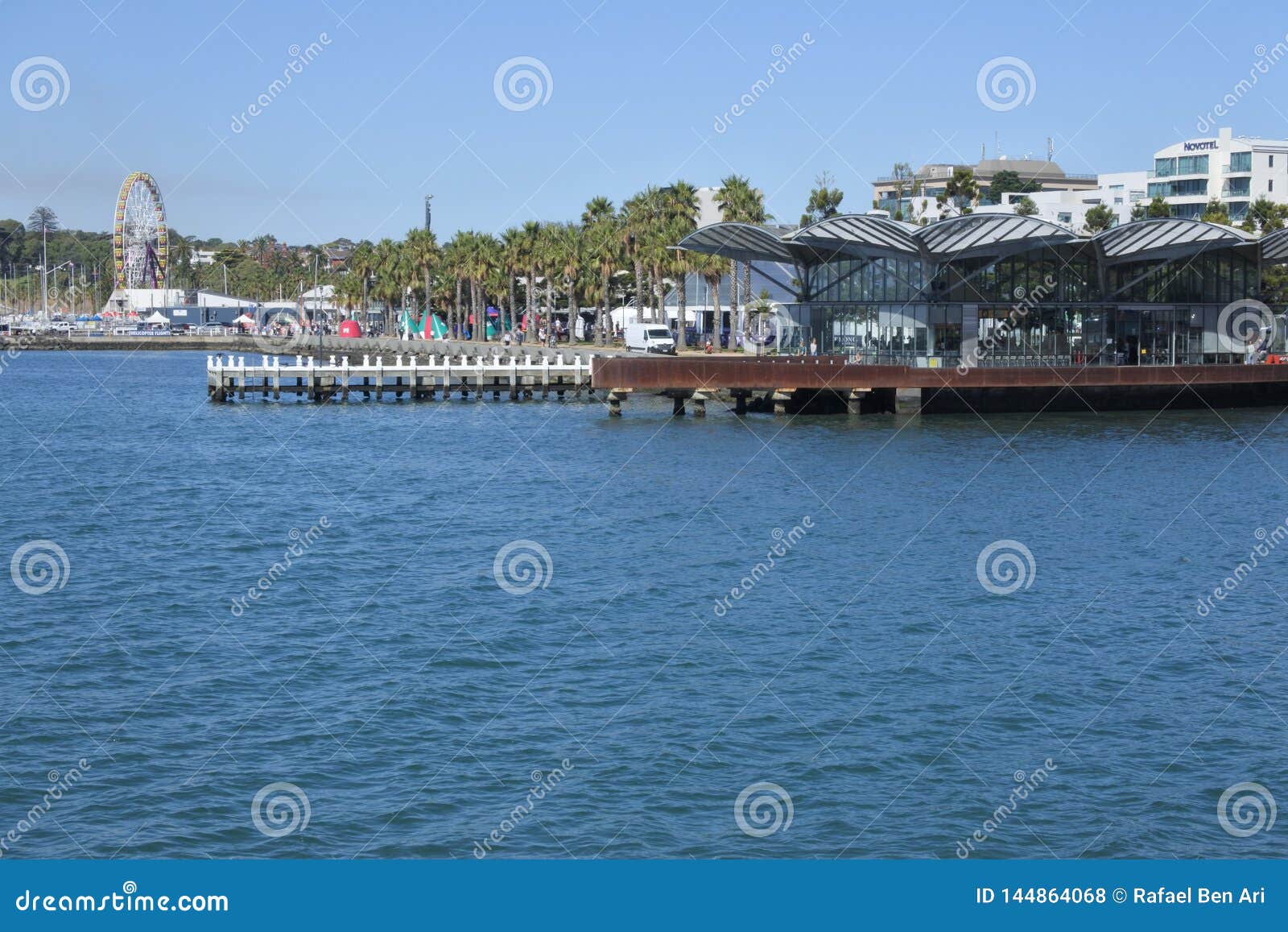 Landscape View of Geelong City Waterfront Victoria Australia Stock