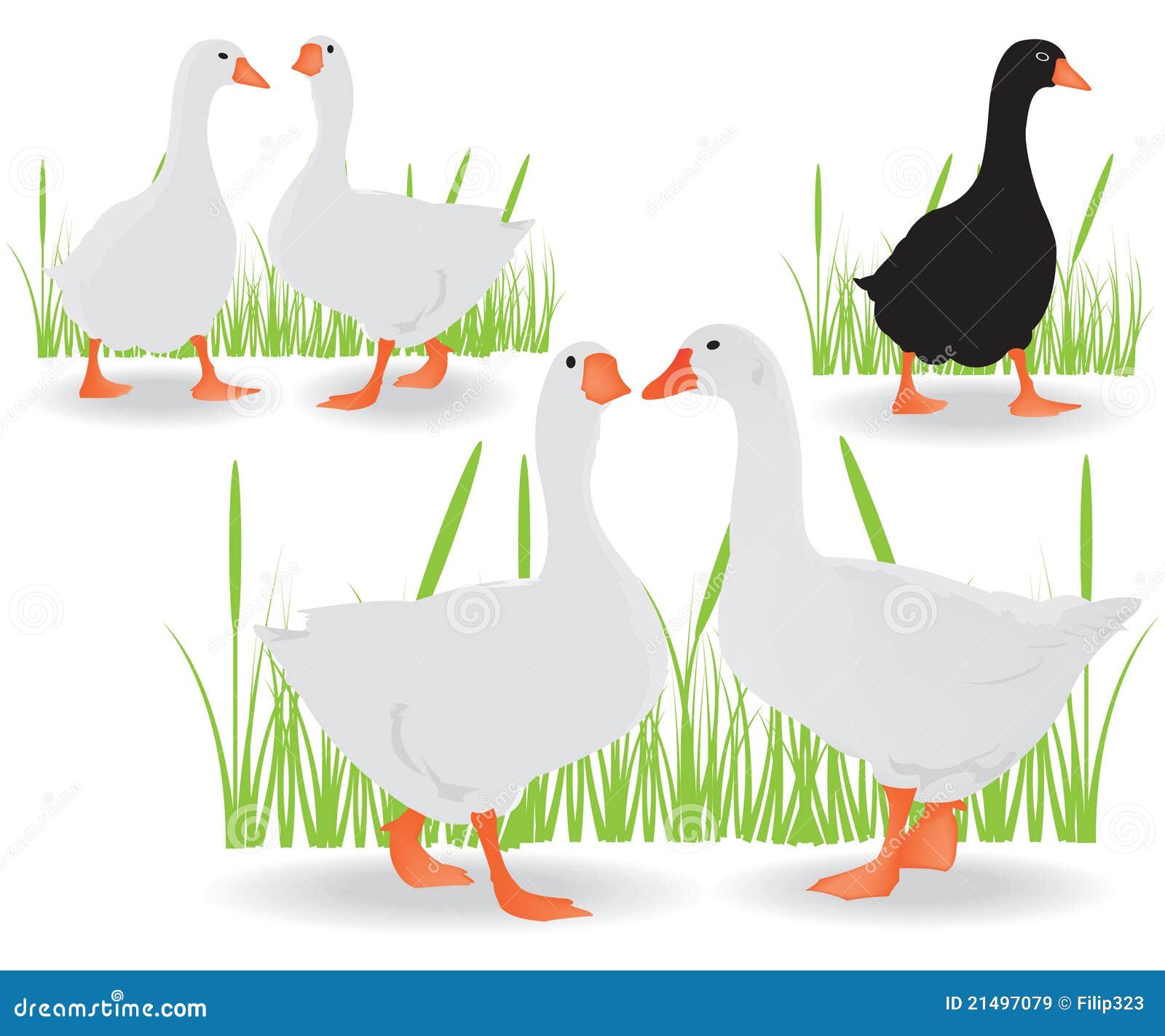 goose clipart black and white