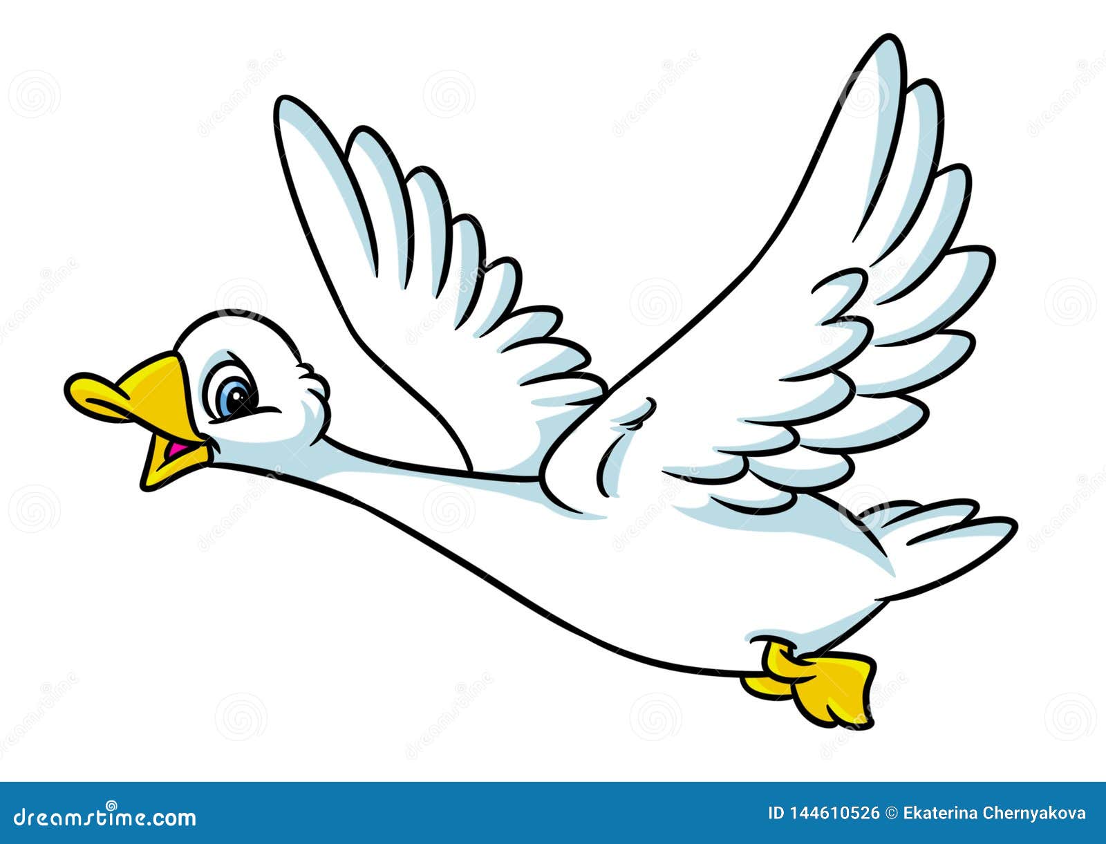 Geese Funny Birds Fly Cartoon Stock Illustration - Illustration of geese,  character: 144610526