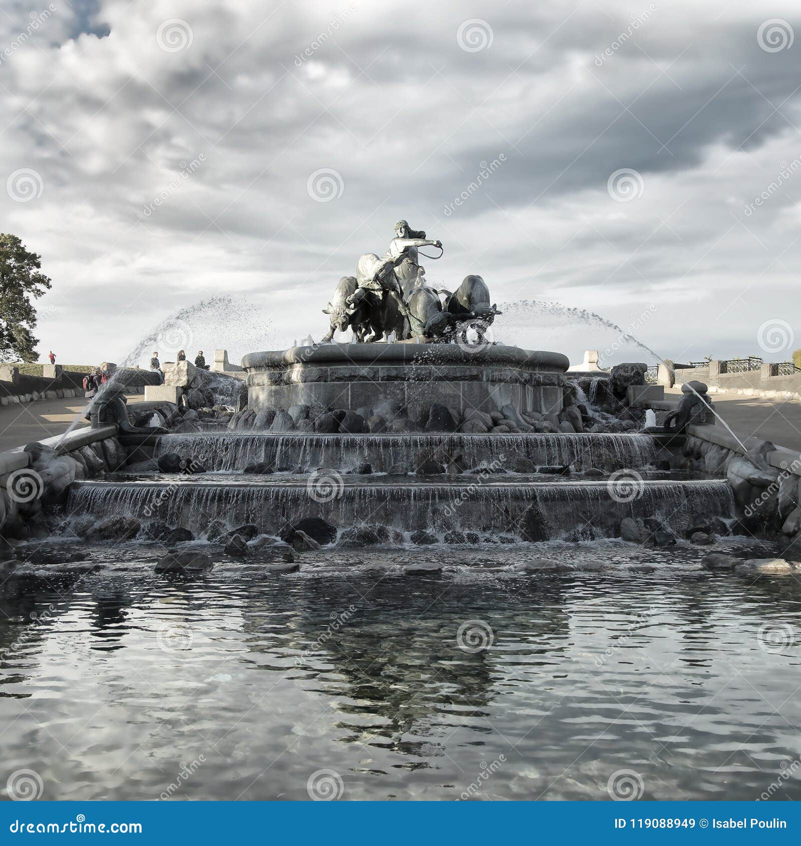 The Gefion Fountain in Copenhagen Editorial Stock Image - Image of ...
