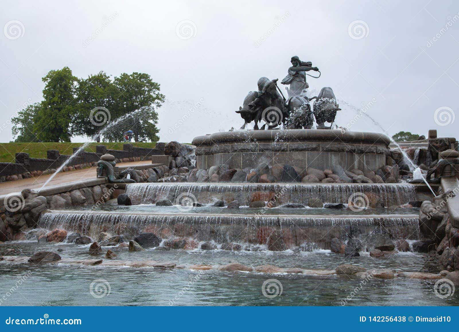 Gefion Fountain, Copenhagen, Denmark Stock Photo - Image of bronze ...