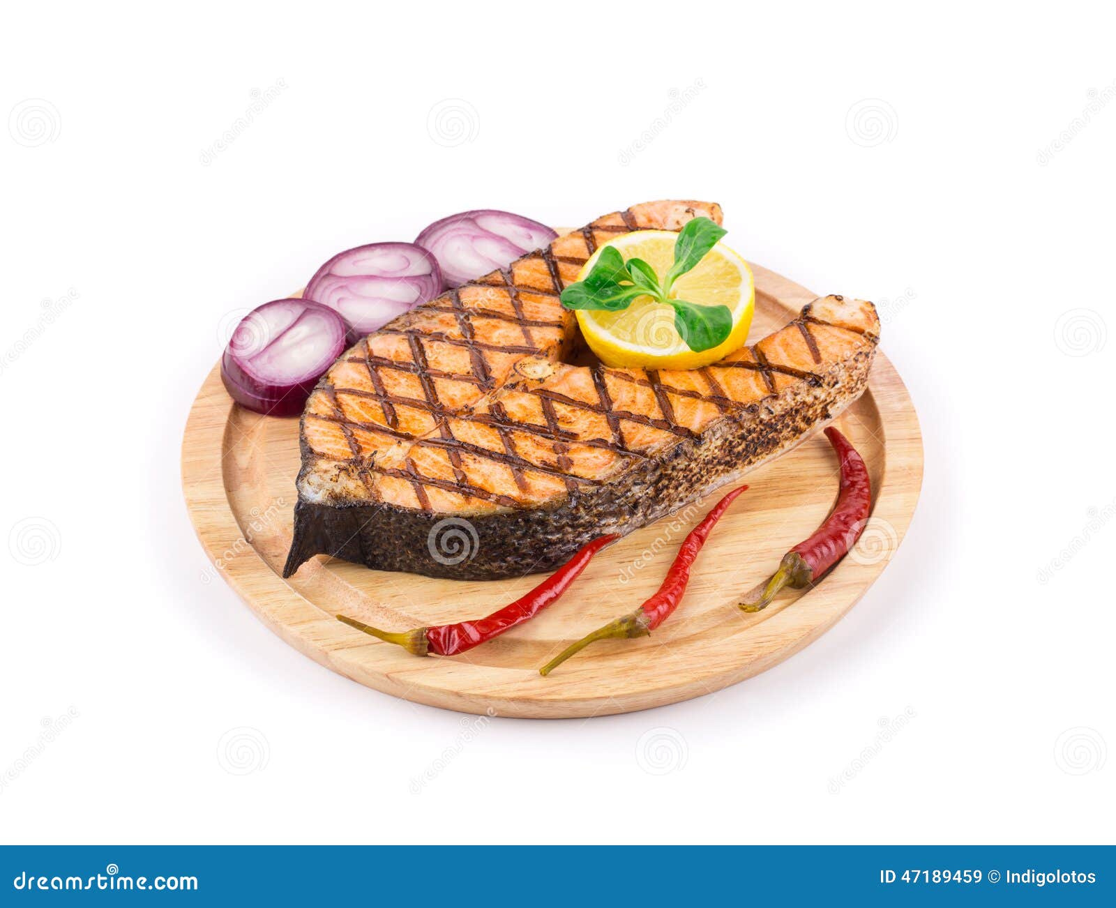 Gegrilltes Steak Der Lachse Stockbild - Bild von steak, nähren: 47189459
