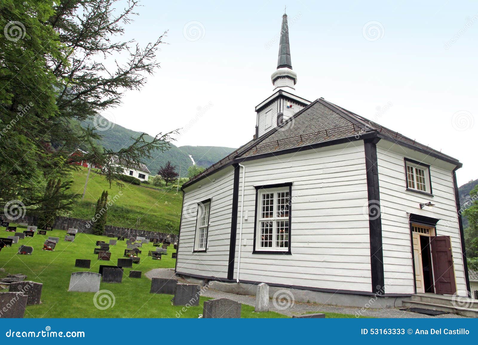 geiranger church and cemeteries norway.