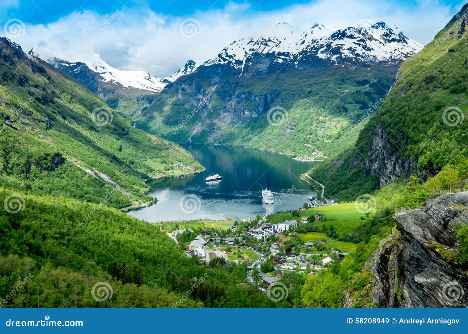 geiranger fjord, norway.