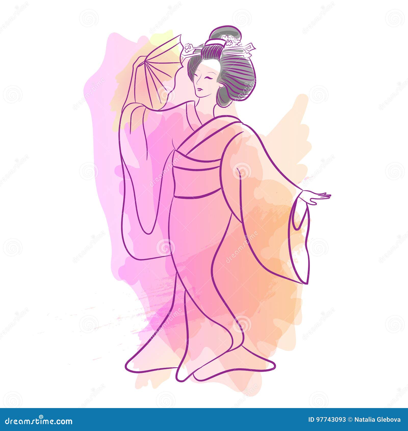 Free: Geisha illustration, Anime Kimono Manga Drawing, Japanese kimono  anime characters transparent background PNG clipart - nohat.cc