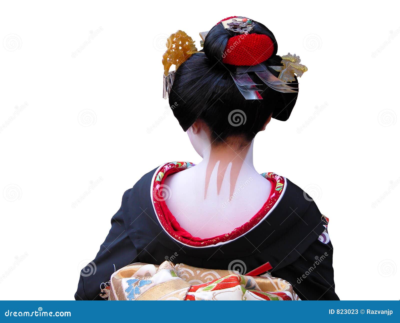 Geisha neck stock image. Image of lifestyle, clothes, back 823023