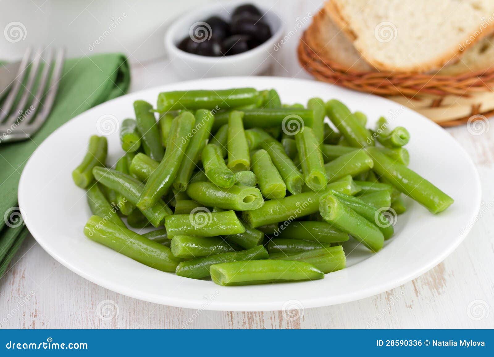 Gekochte Bohnen Auf Der Platte Stockfoto - Bild von brot, gekocht: 28590336