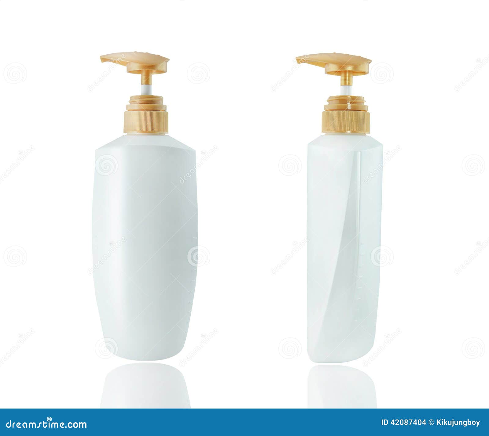 Gel, Foam Or Liquid Soap Dispenser Pump Plastic Bottle White. Stock