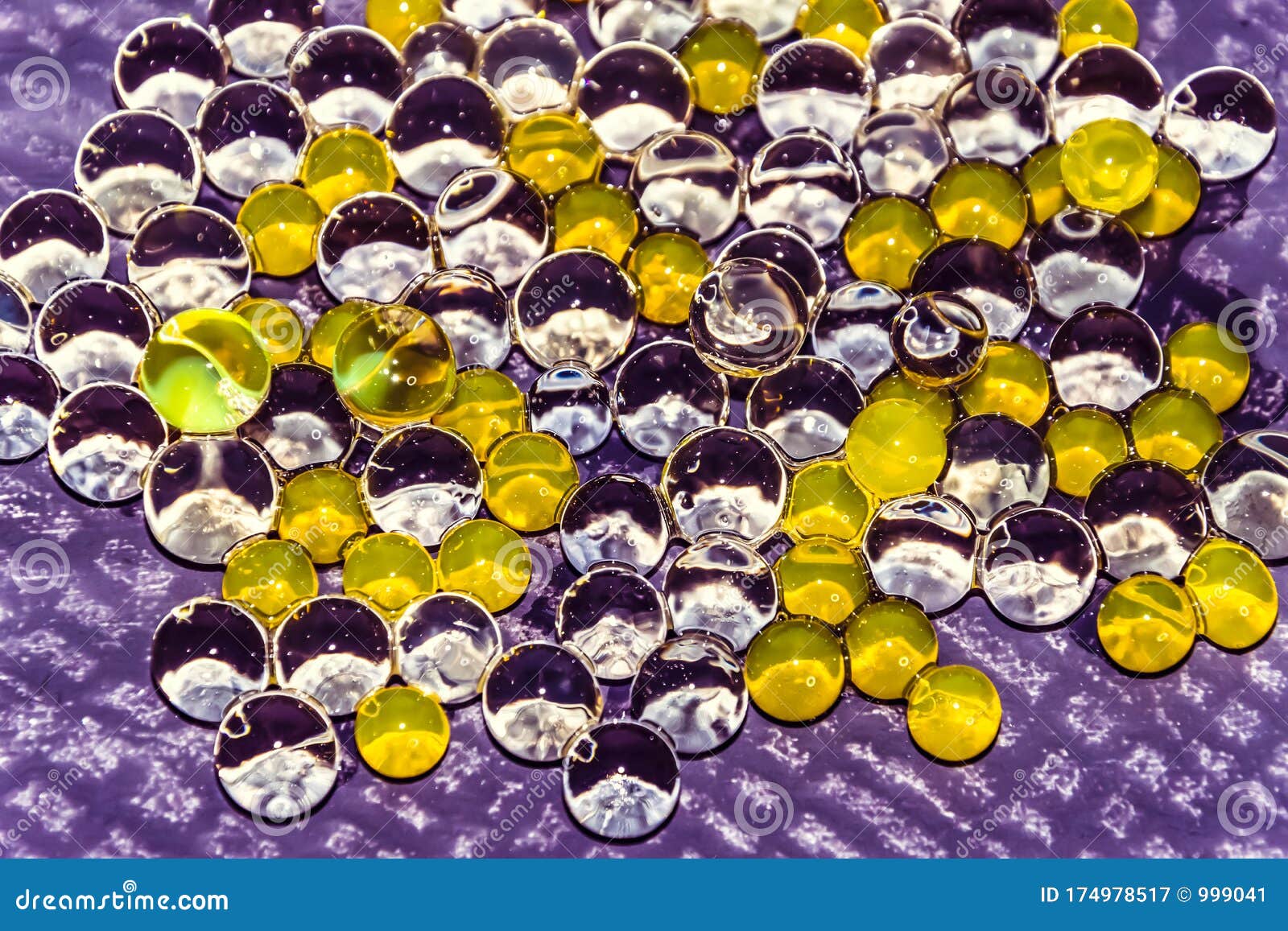 Gel Large Balls Yellow and Transparent Stock Image Image of stone