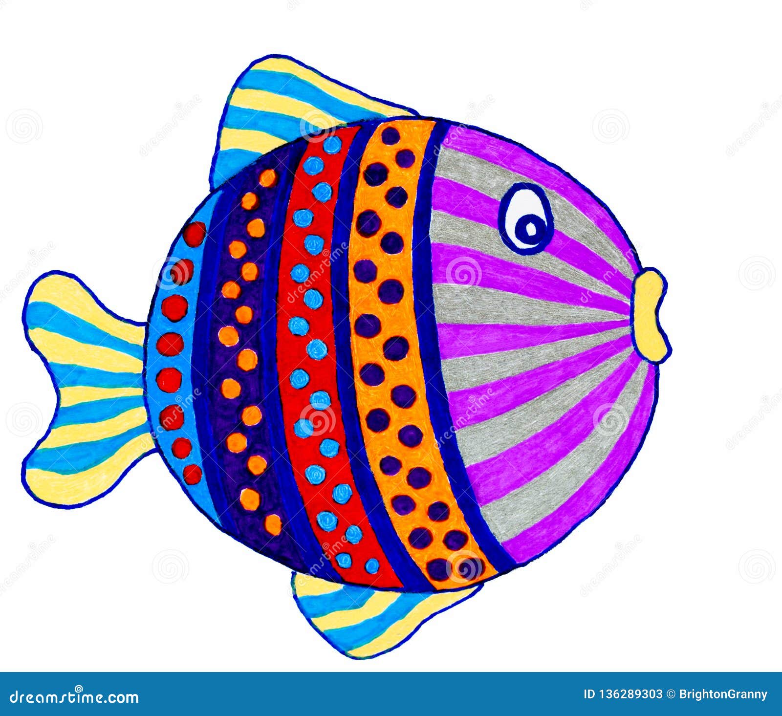 Cute Fish Drawing Beautiful Art - Drawing Skill