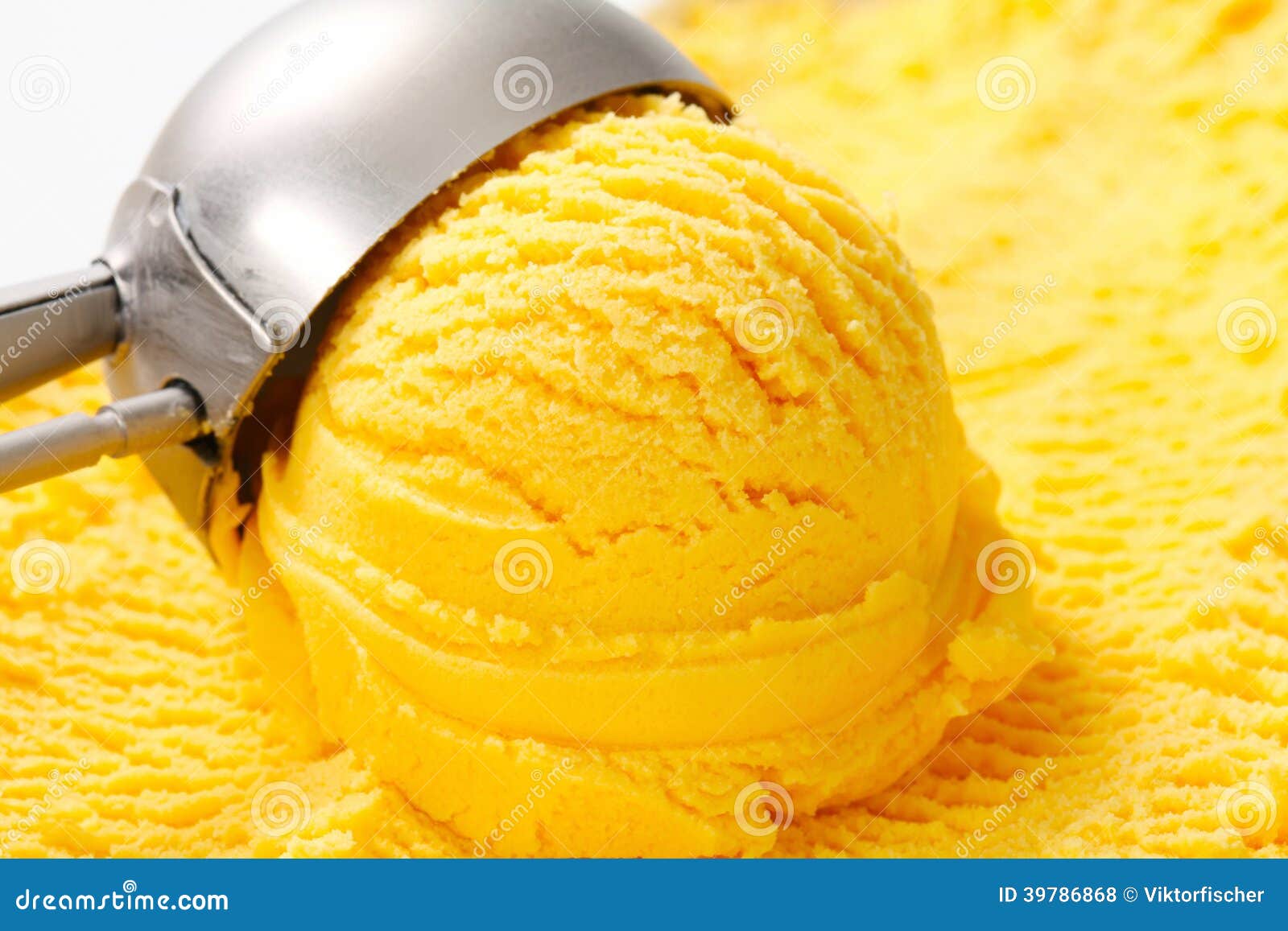 Gelado amarelo foto de stock. Imagem de colher, sorvete 39786868