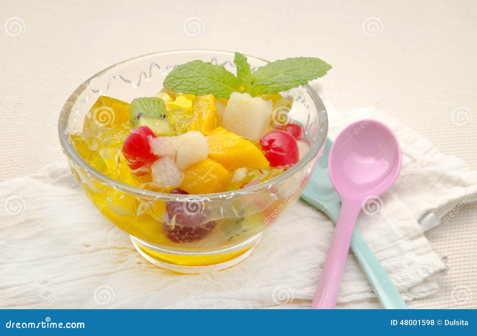 Gelatin fruit salad stock photo. Image of food, raspberry 48001598