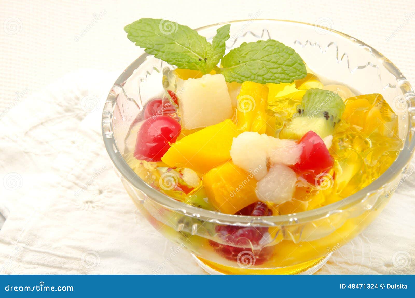 Gelatin fruit salad stock photo. Image of snack, fruit 48471324