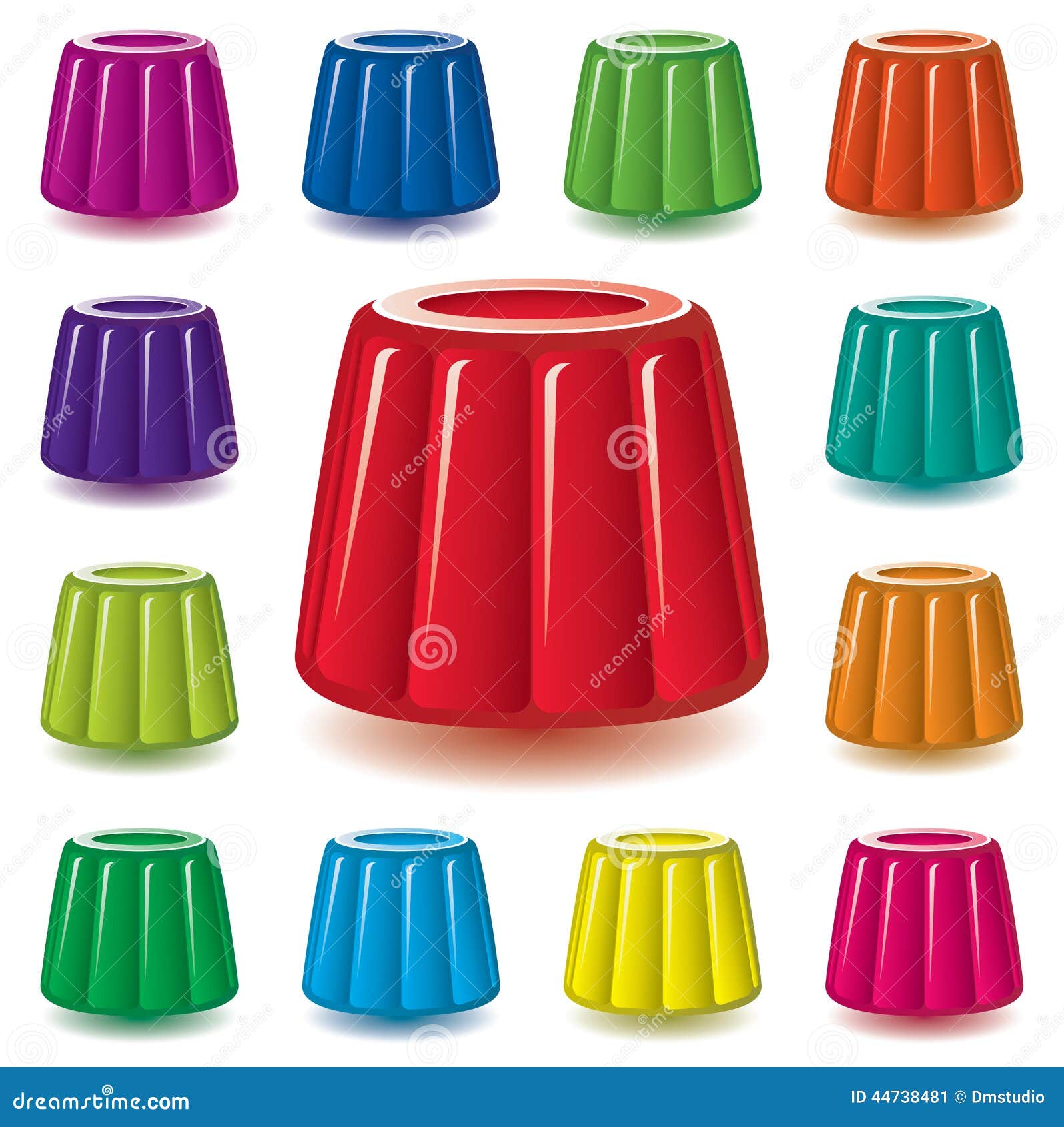 Vector Gelatin Jelly Assortment Stock Vector Illustration of flavor