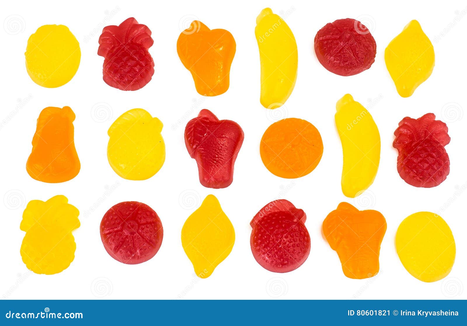 Gelatine Candy in the Form of Fruit Stock Image Image of color