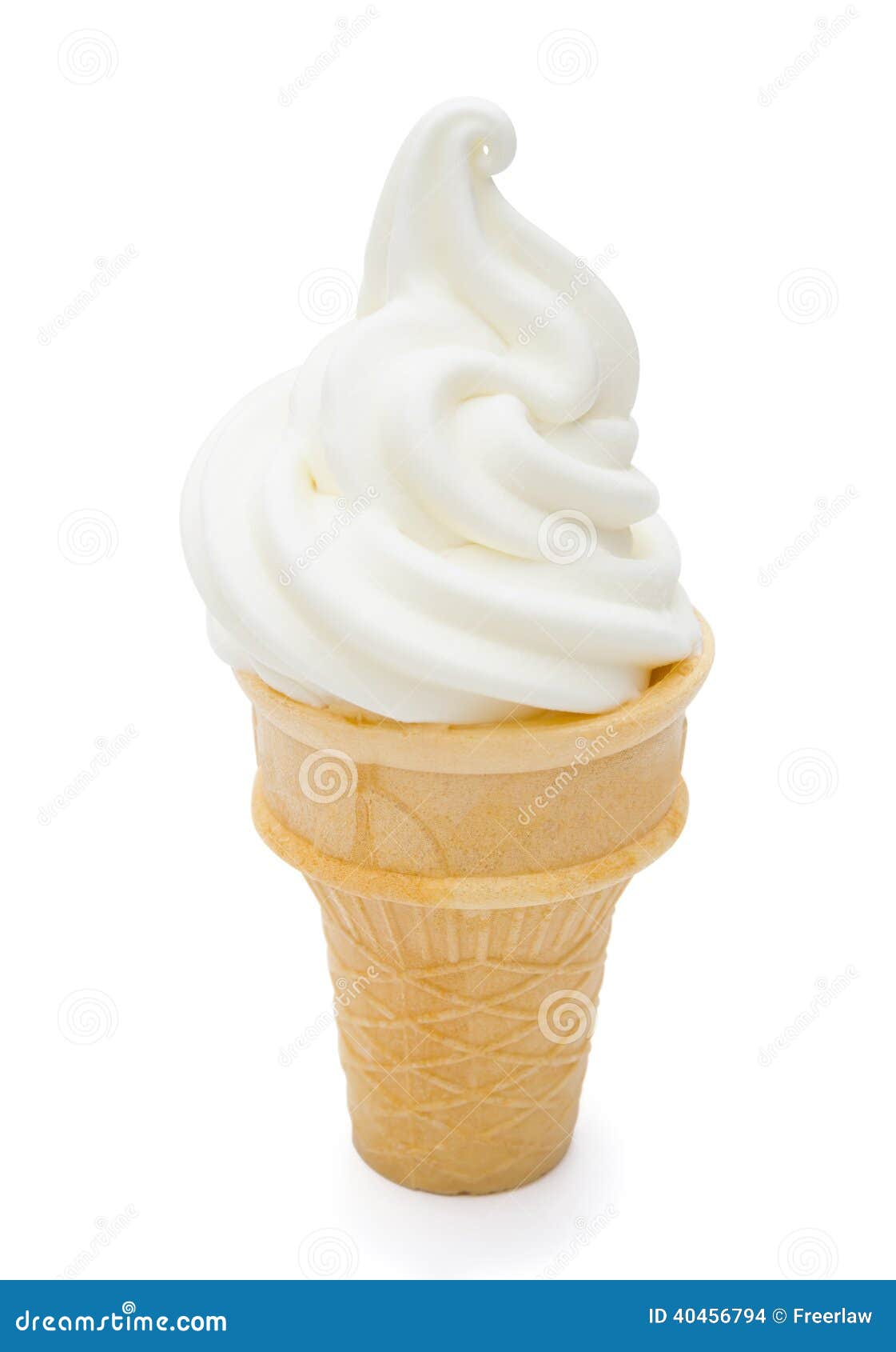 Gelato bianco fotografia stock. Immagine di cono, estate 40456794