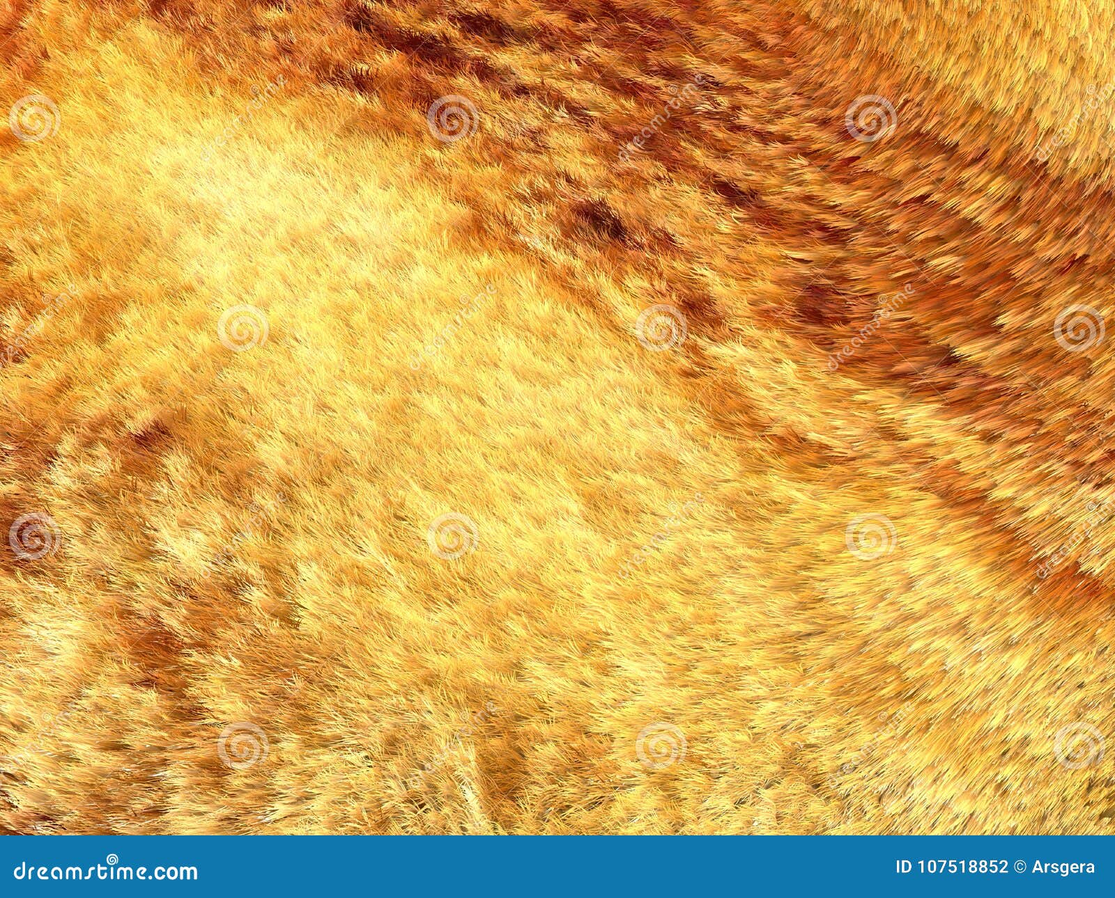 Gelbes Und Braunes Fuchspelzmuster Oder -hintergrund Stockfoto - Bild
